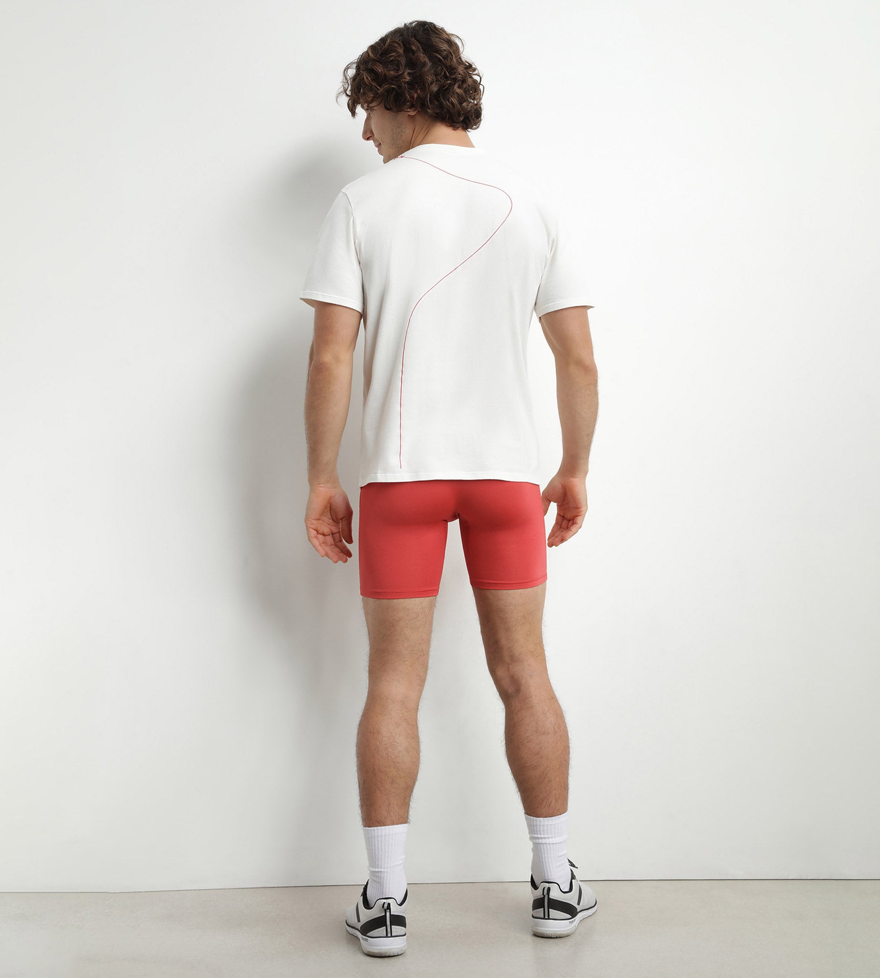 DIM Dim Move lange Boxershorts für Herren aus Mikrofaser und Mesh in Signalrot