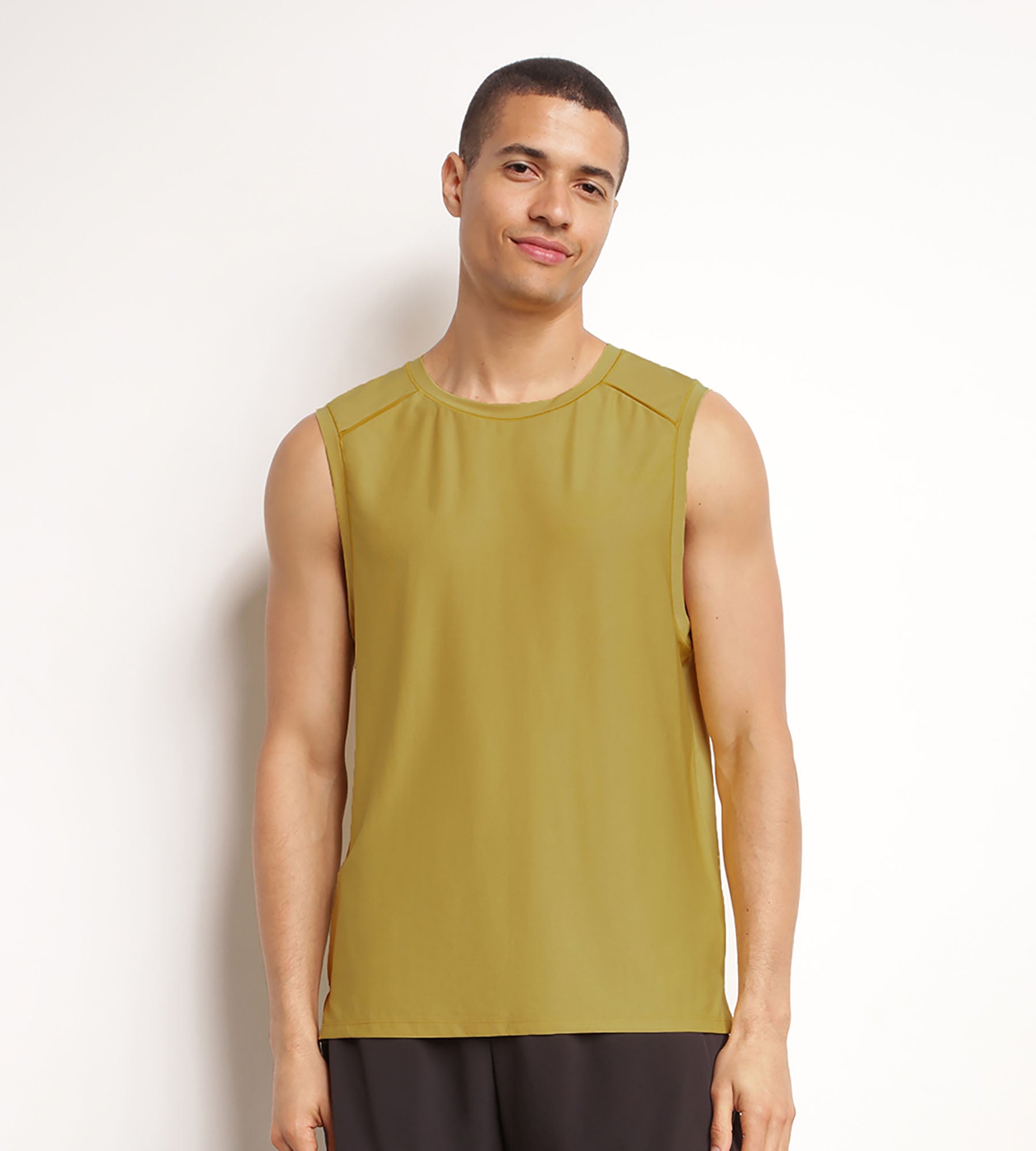 DIM Sport-Tanktop für Herren aus atmungsaktivem Material Olive Dim Move