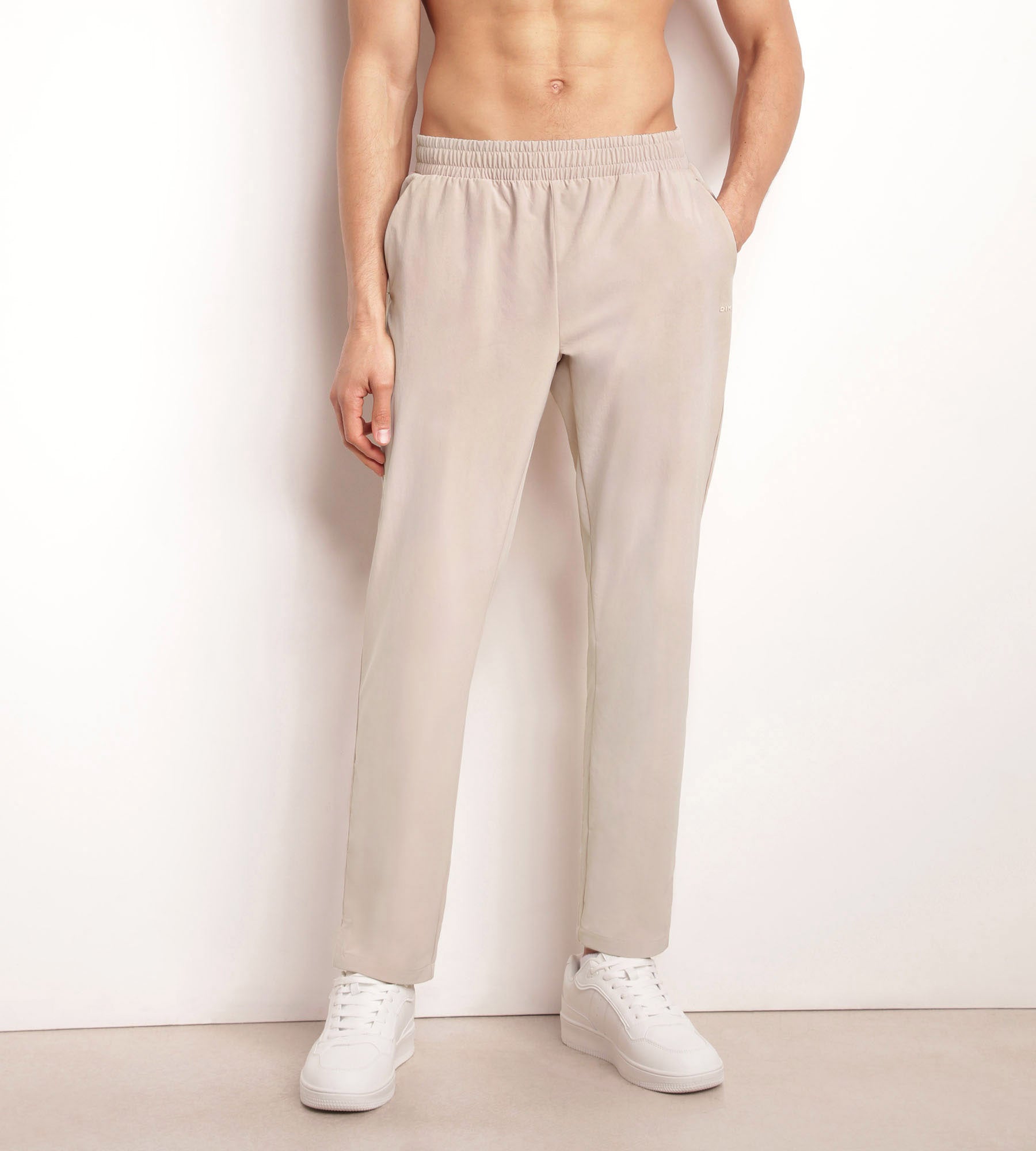 DIM Chino-Sporthose für Herren aus Stretch-Jersey Beige Dim Move