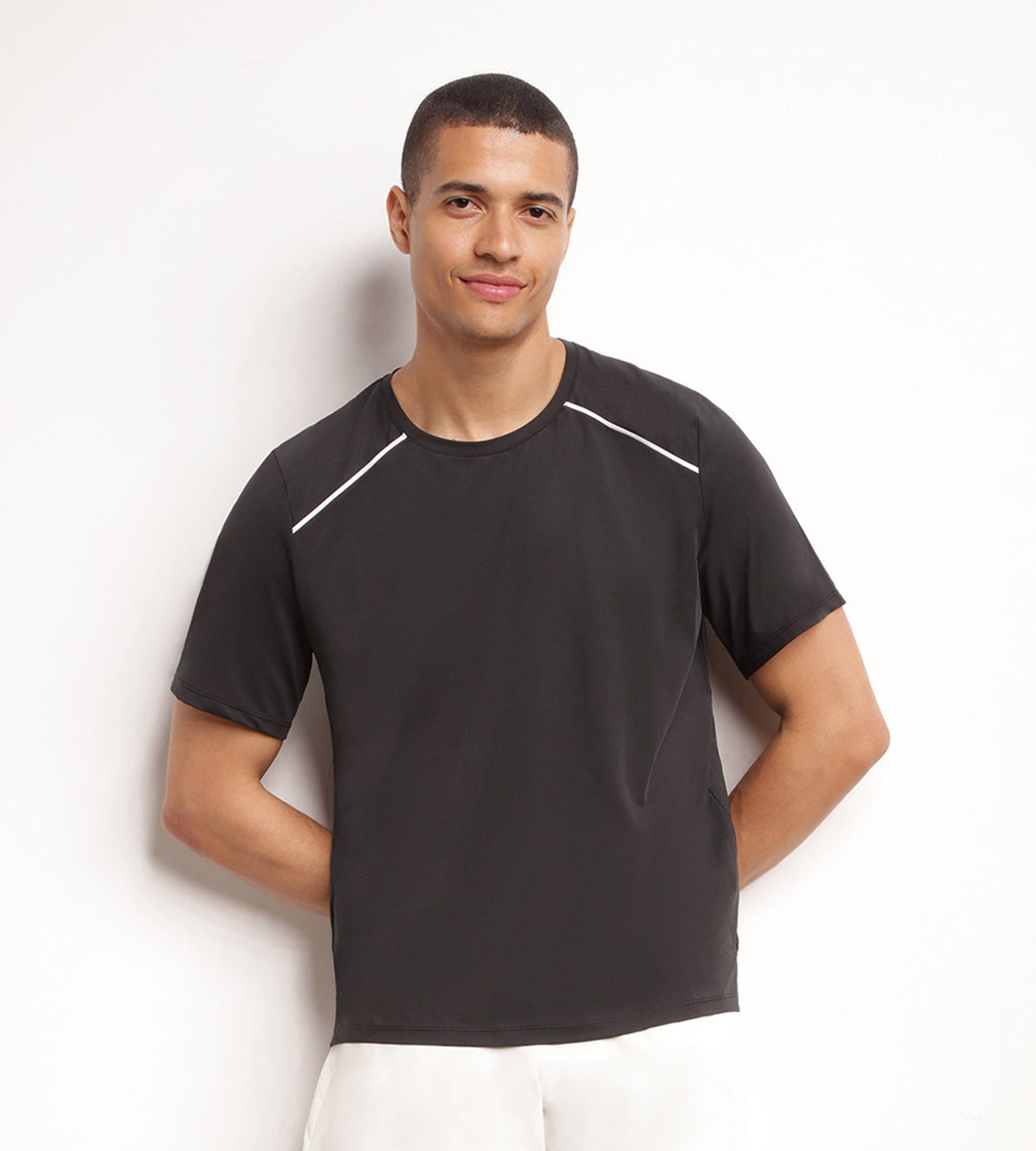 DIM Atmungsaktives Sport-T-Shirt für Herren Black Dim Move