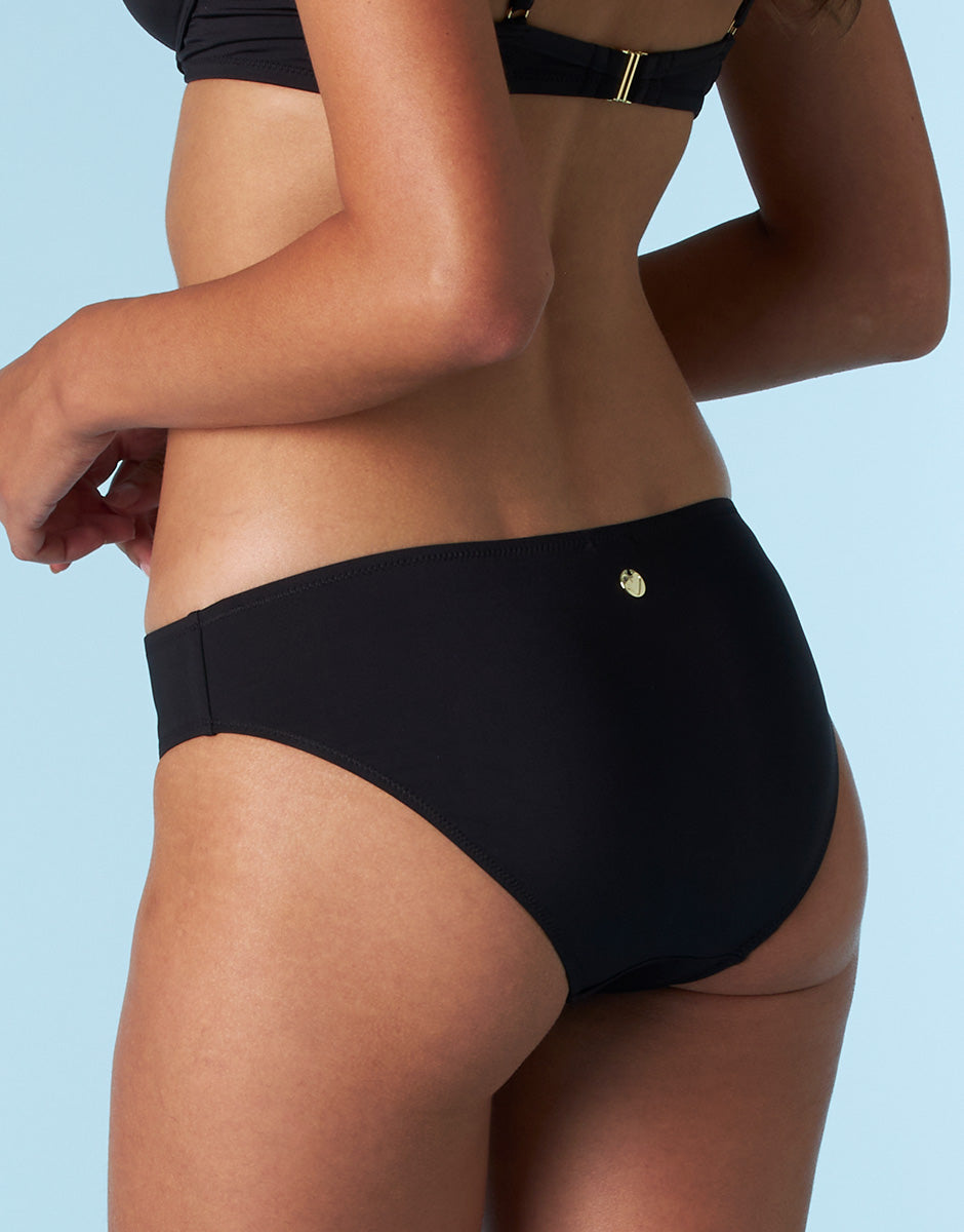 DIM Schwarzer Bikini-Midi-Slip Essential Micro aus Mikrofaser