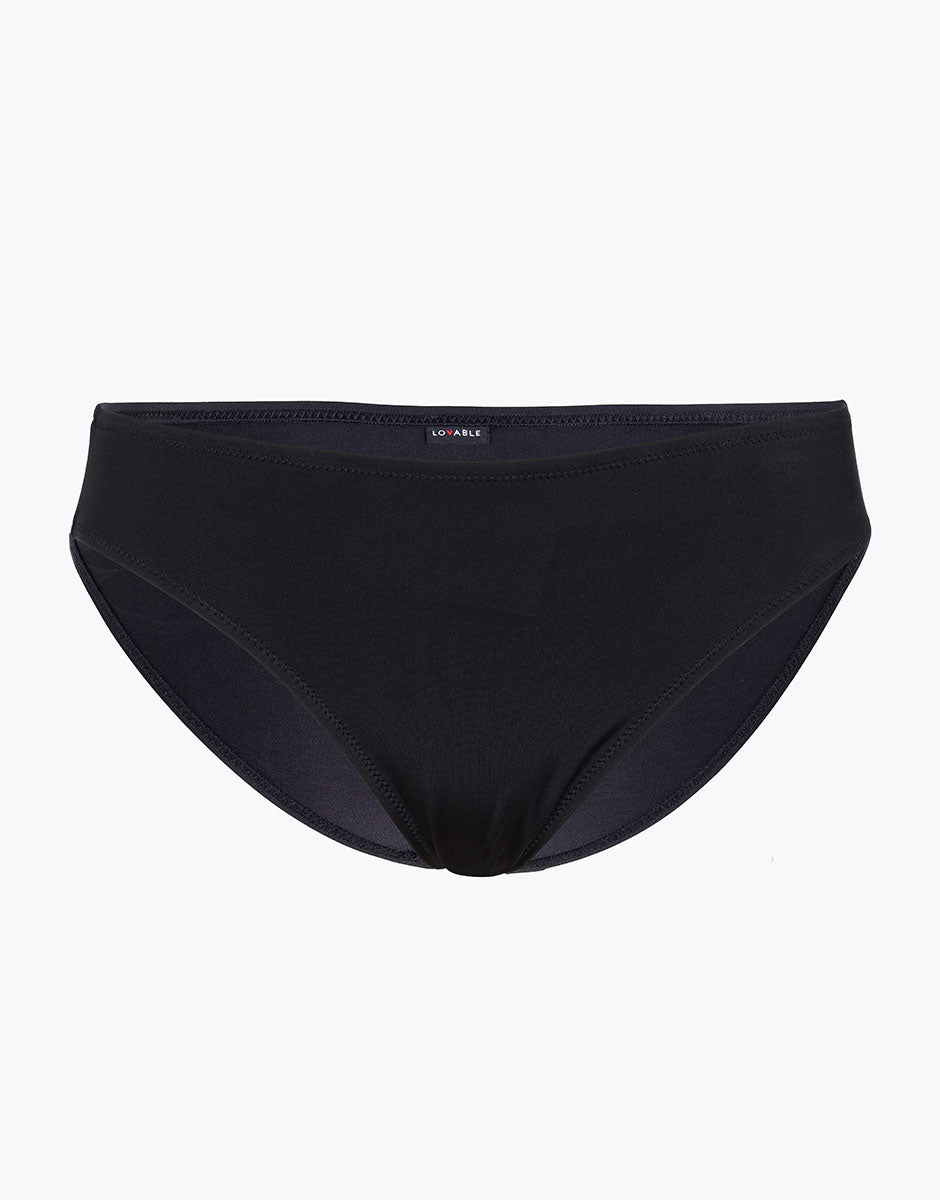DIM Schwarzer Bikini-Midi-Slip Essential Micro aus Mikrofaser