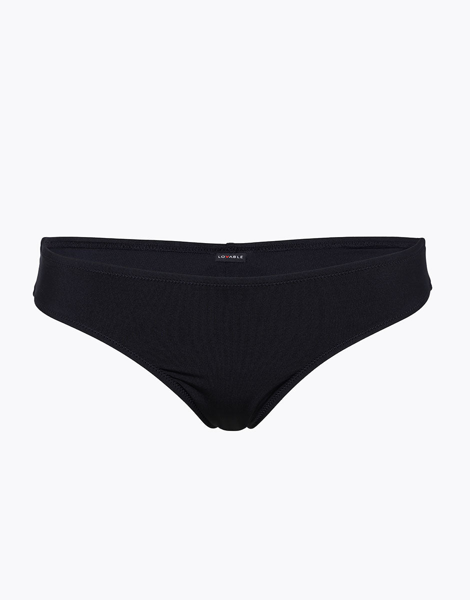DIM Schwarzer Brazilian-Bikinihose Essential Micro aus Mikrofaser