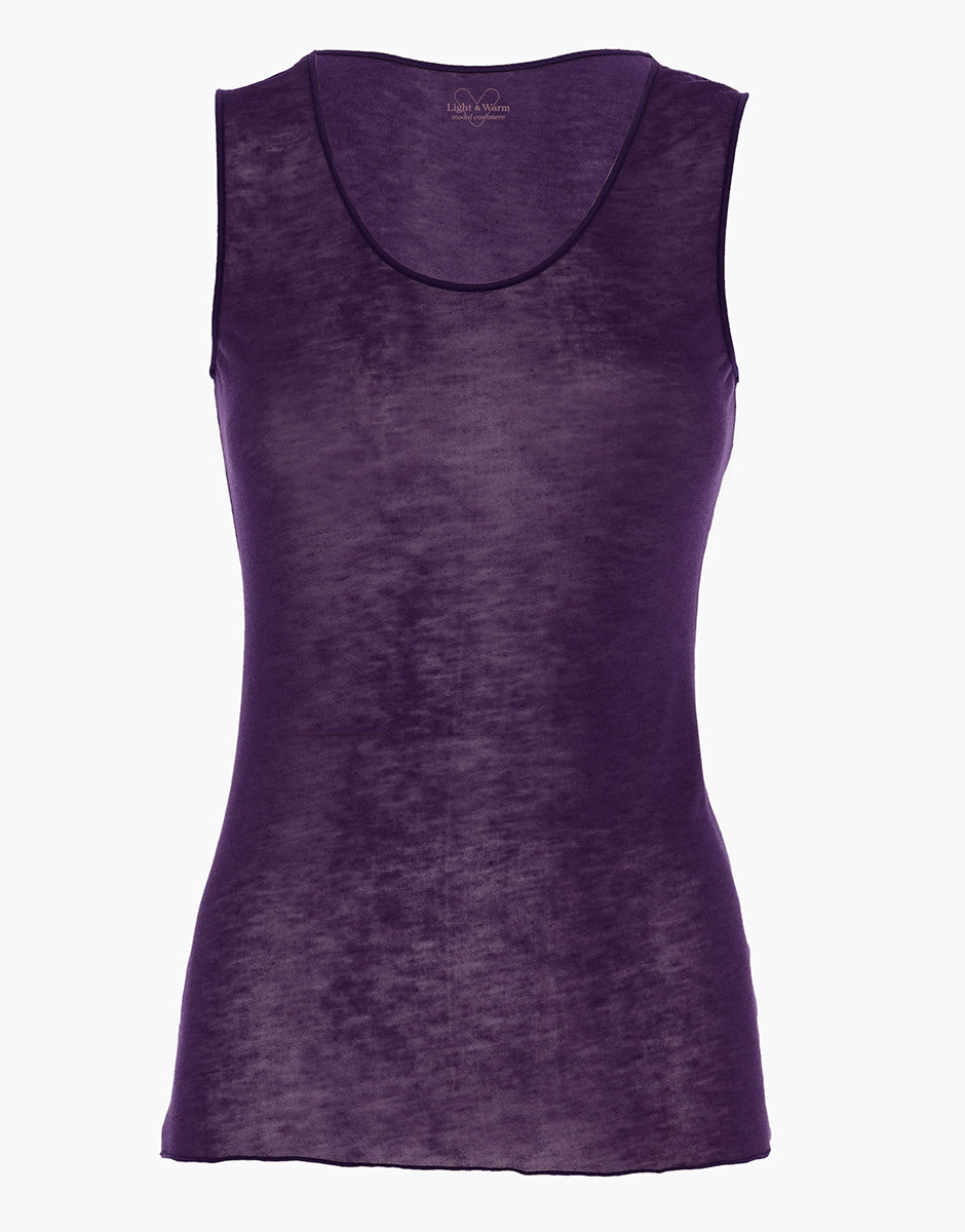DIM Leichtes und warmes Tanktop aus Modal-Kaschmir für Damen in Violett