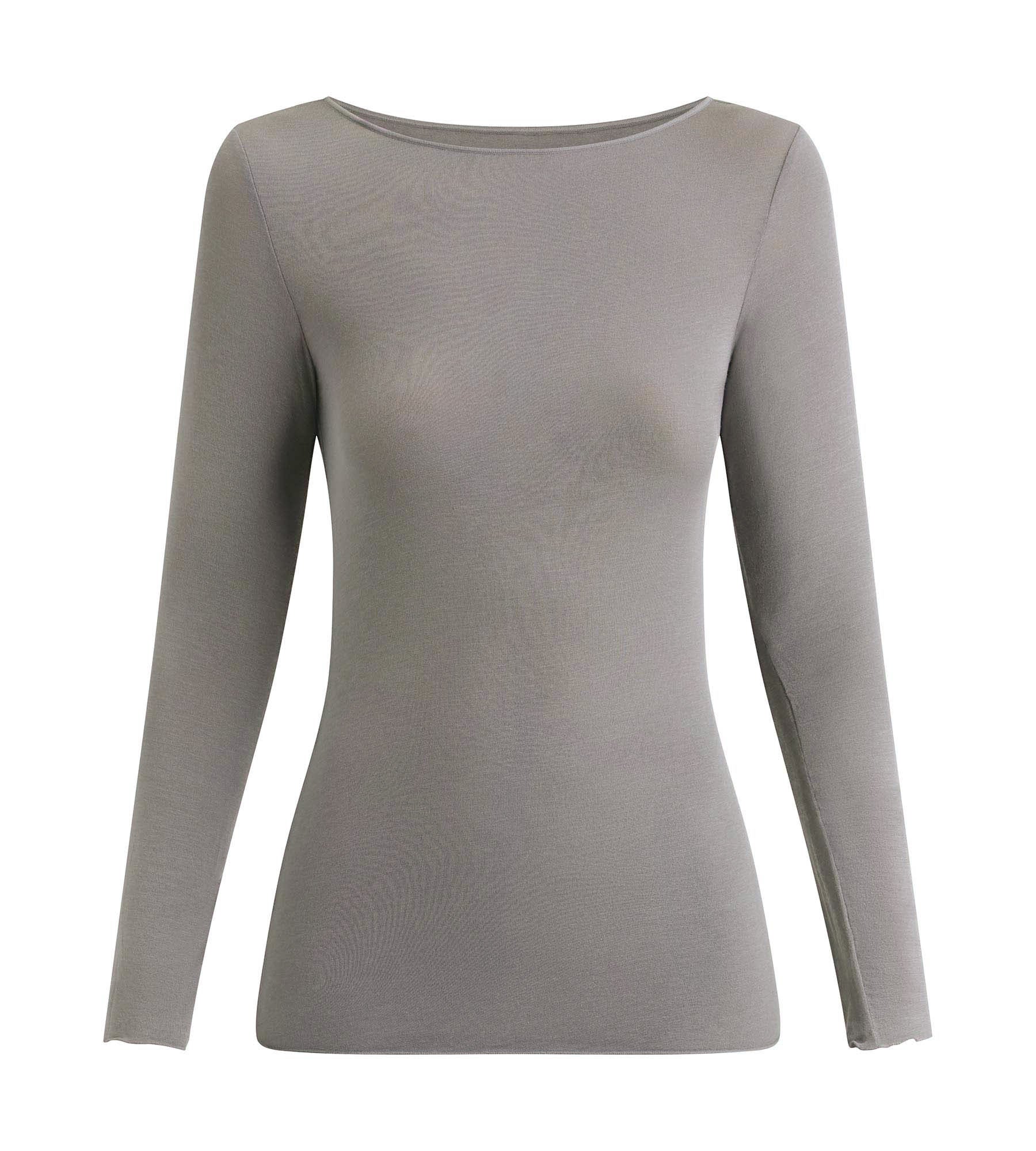 DIM T-Shirt, Damen, Bootsausschnitt, grau Dim Thermal