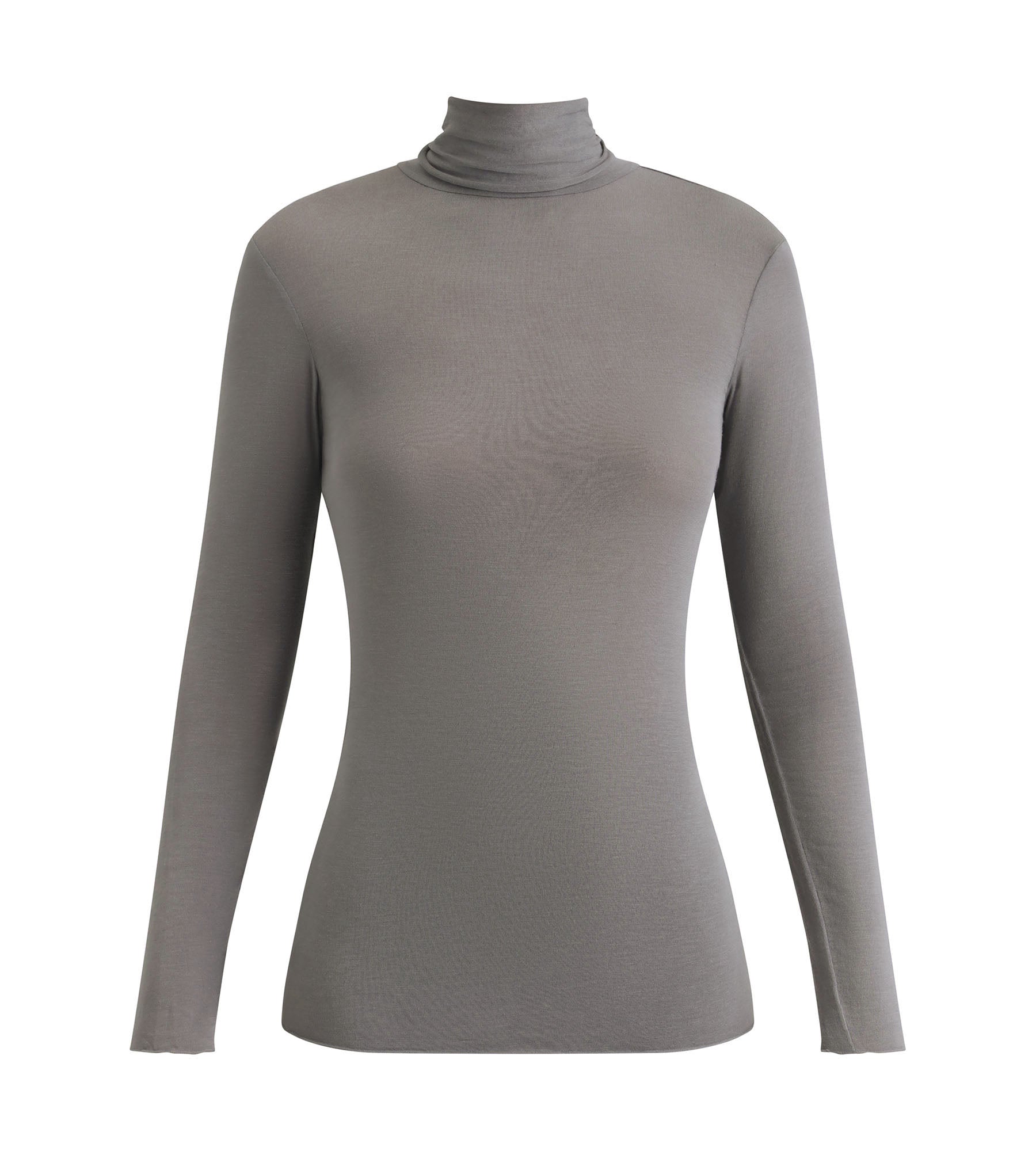 DIM Damen-T-Shirt mit Stehkragen Grau Dim Thermal