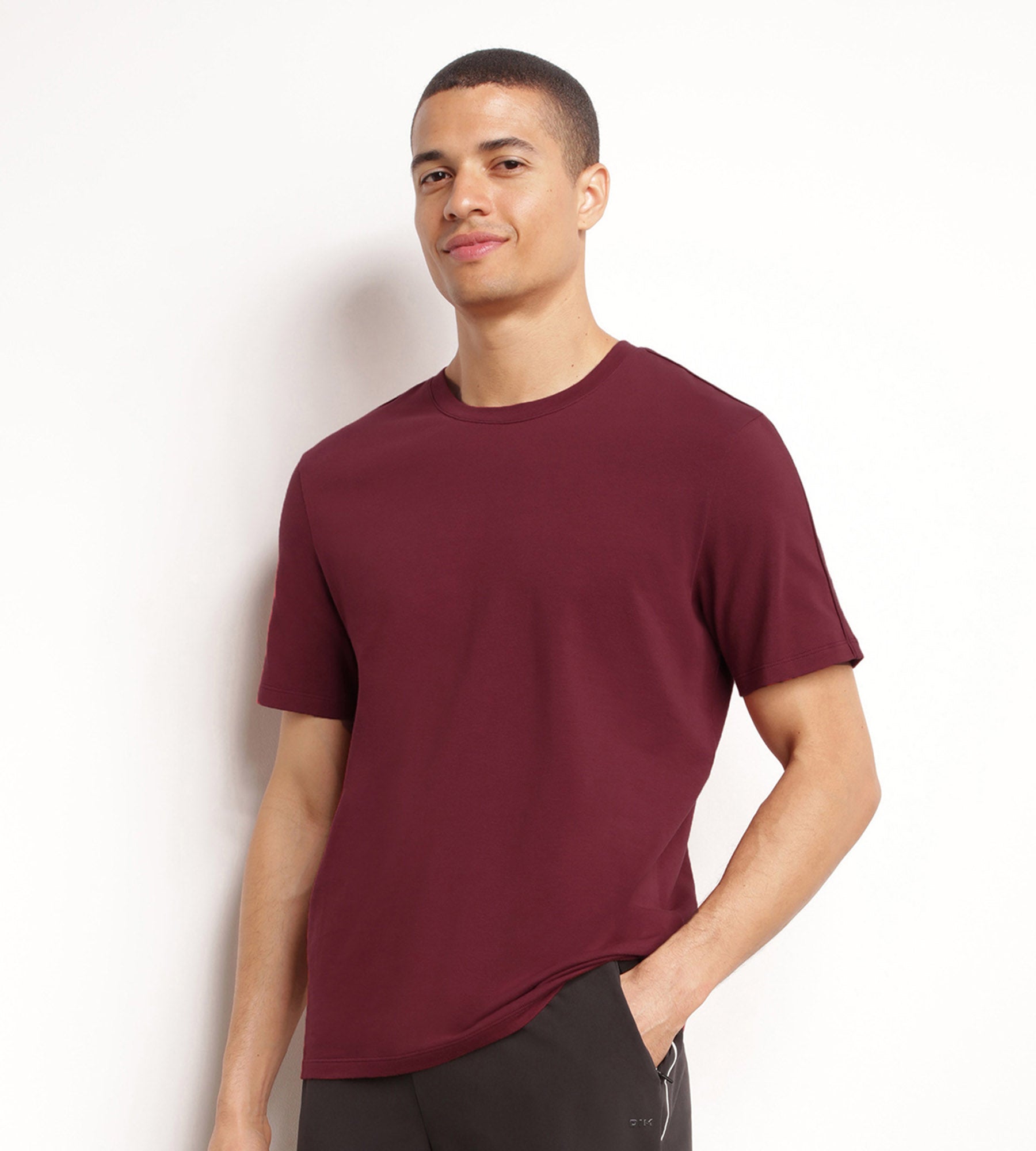 DIM Thermoregulierendes Sport-T-Shirt für Herren aus Bordeaux-Dim-Move-Jersey