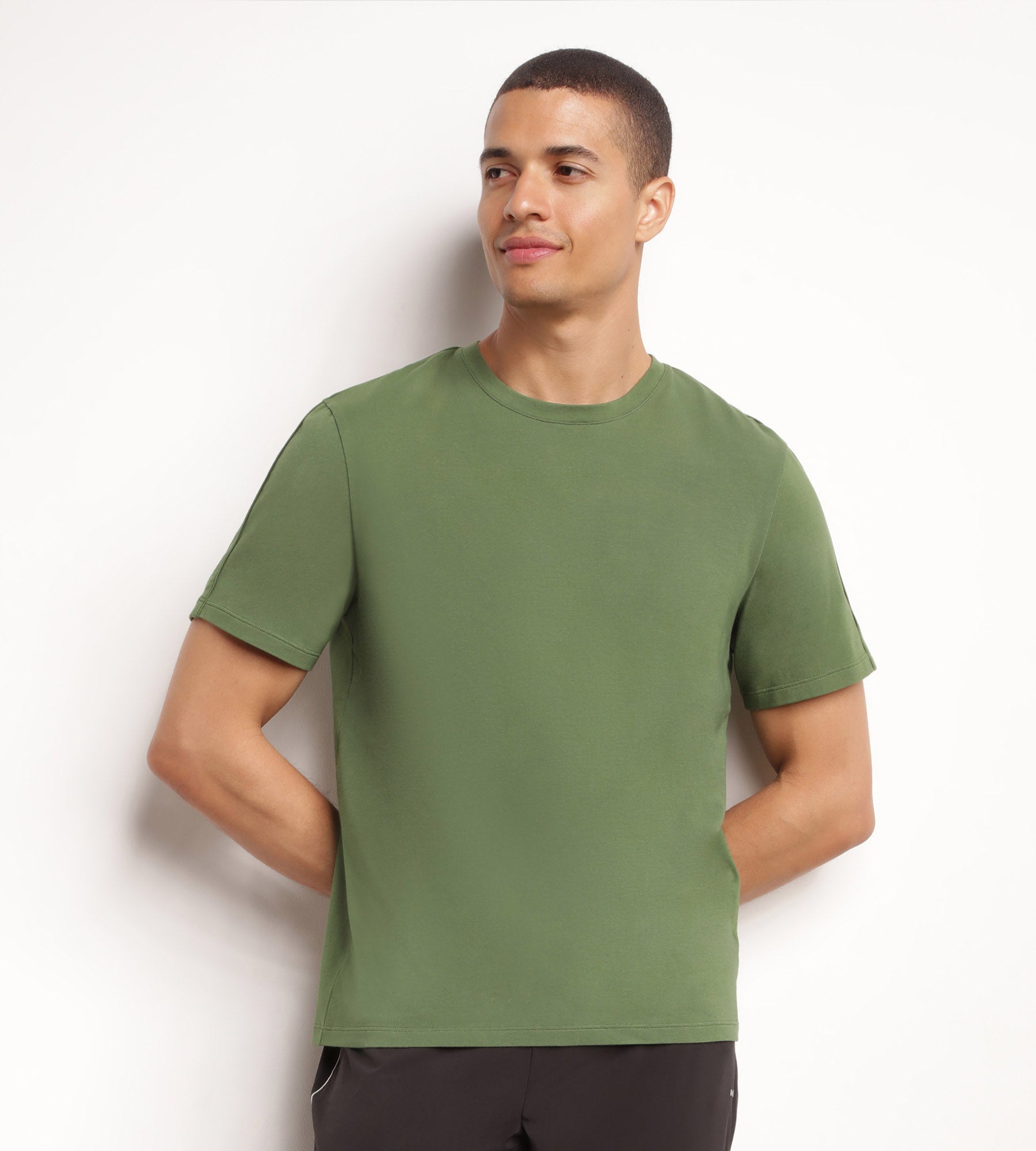 DIM Thermoregulierendes Sport-T-Shirt für Herren aus Khaki Dim Move-Jersey