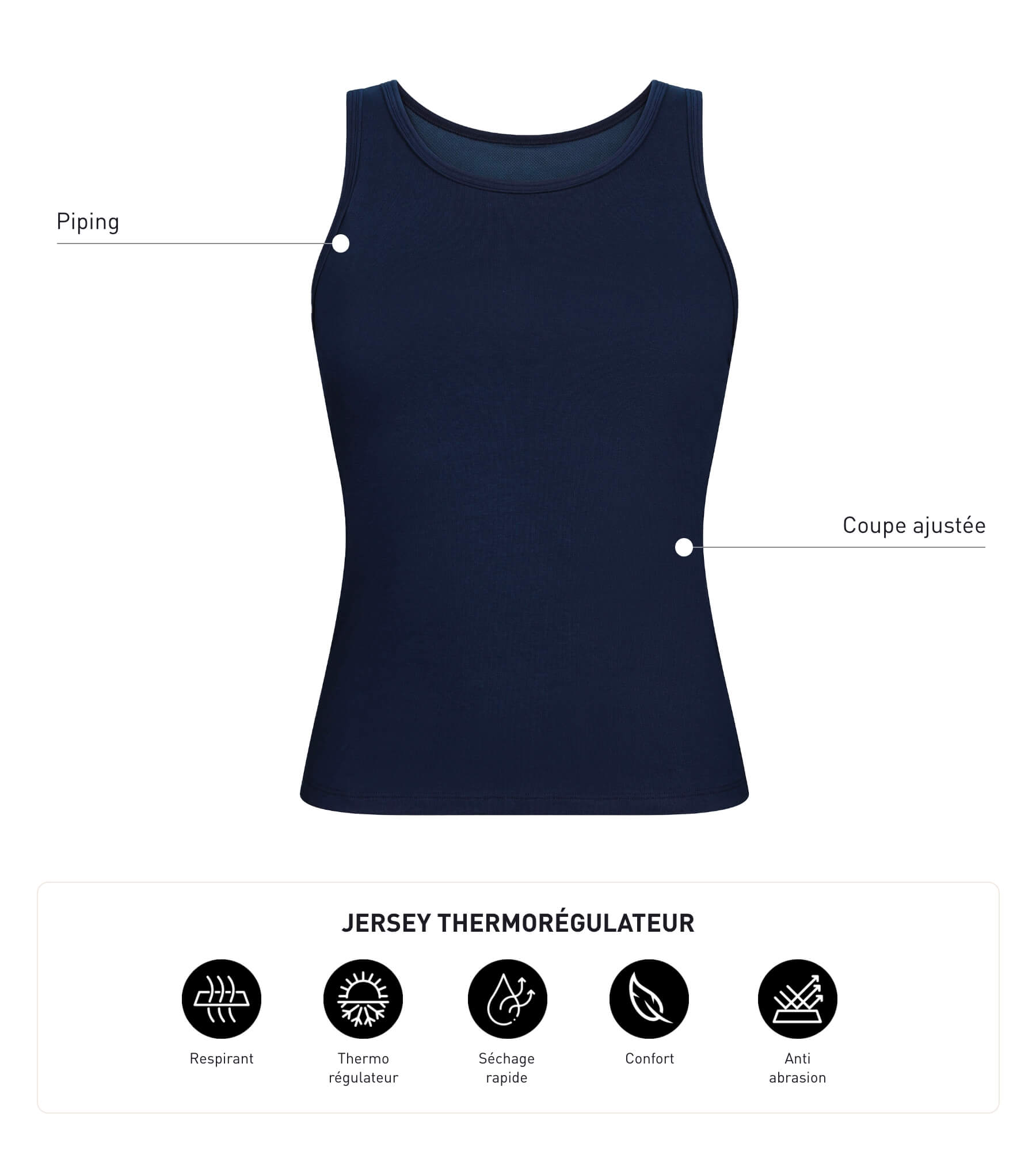 DIM Sport-Top, Damen, temperaturregulierend Blau Dim Move