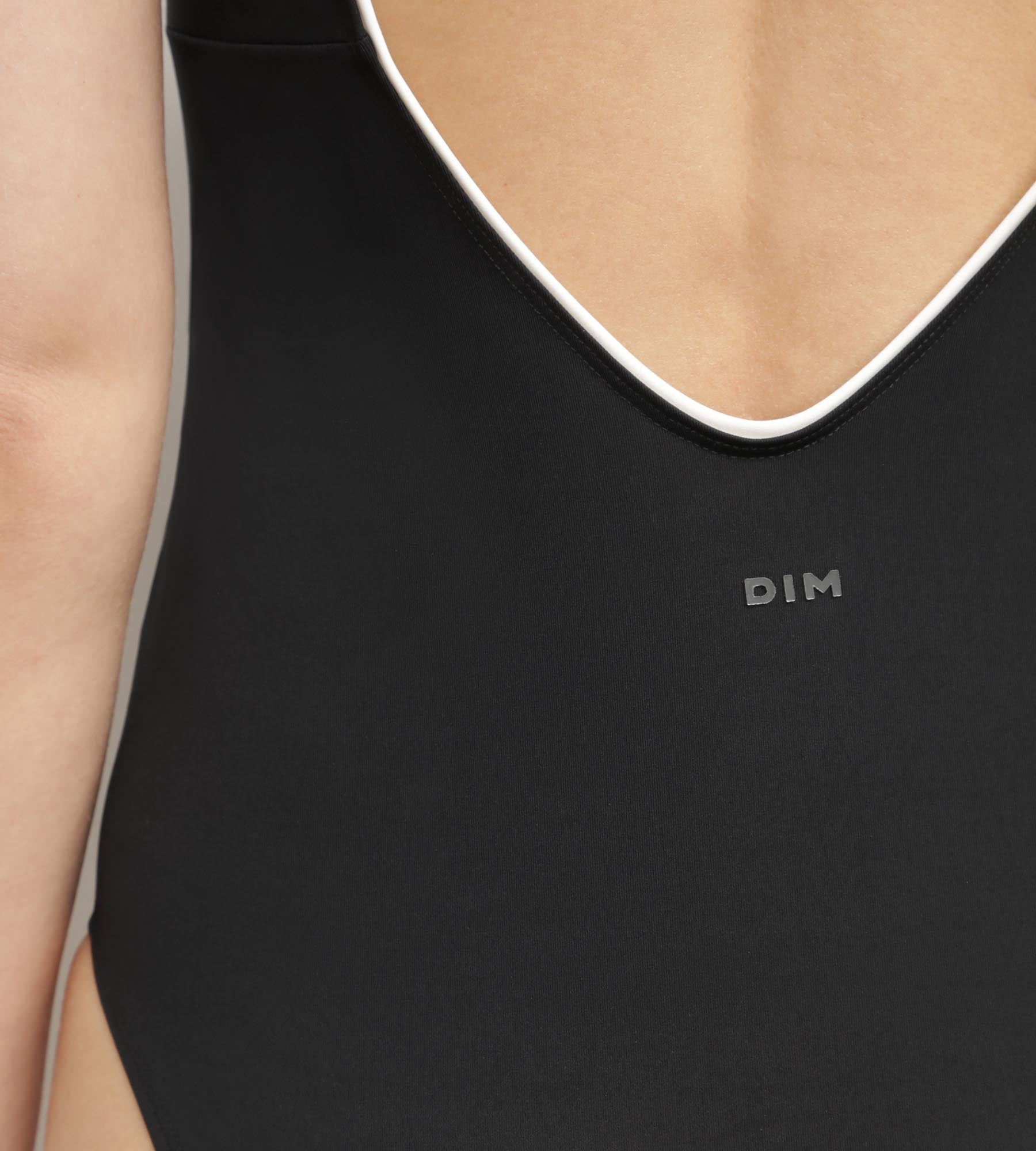 DIM Einteiliger Damen-Badeanzug aus schwarzer Mikrofaser von Dim Move
