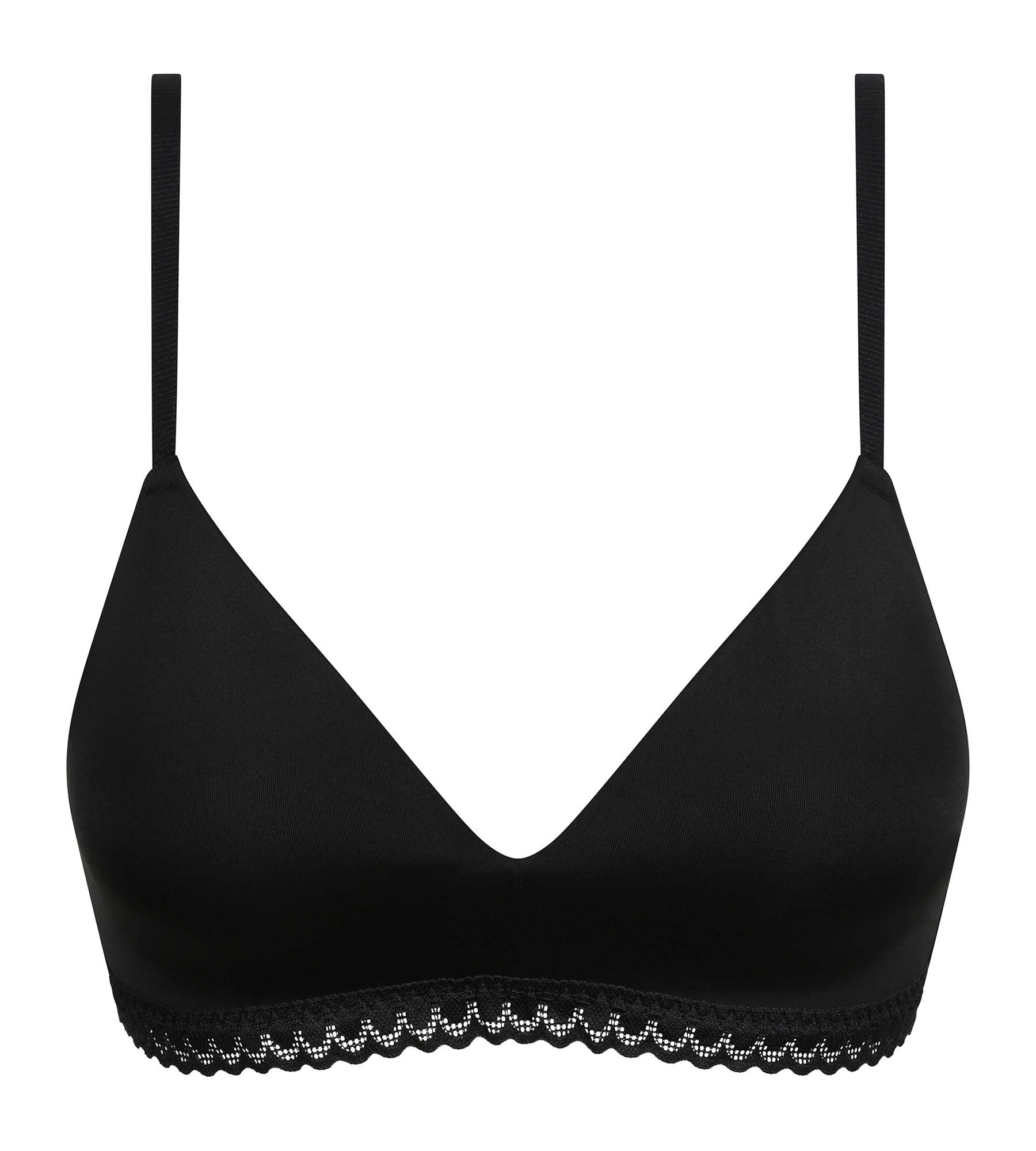 DIM Schwarzer Padded Triangel-BH ohne Bügel – Daily Micro