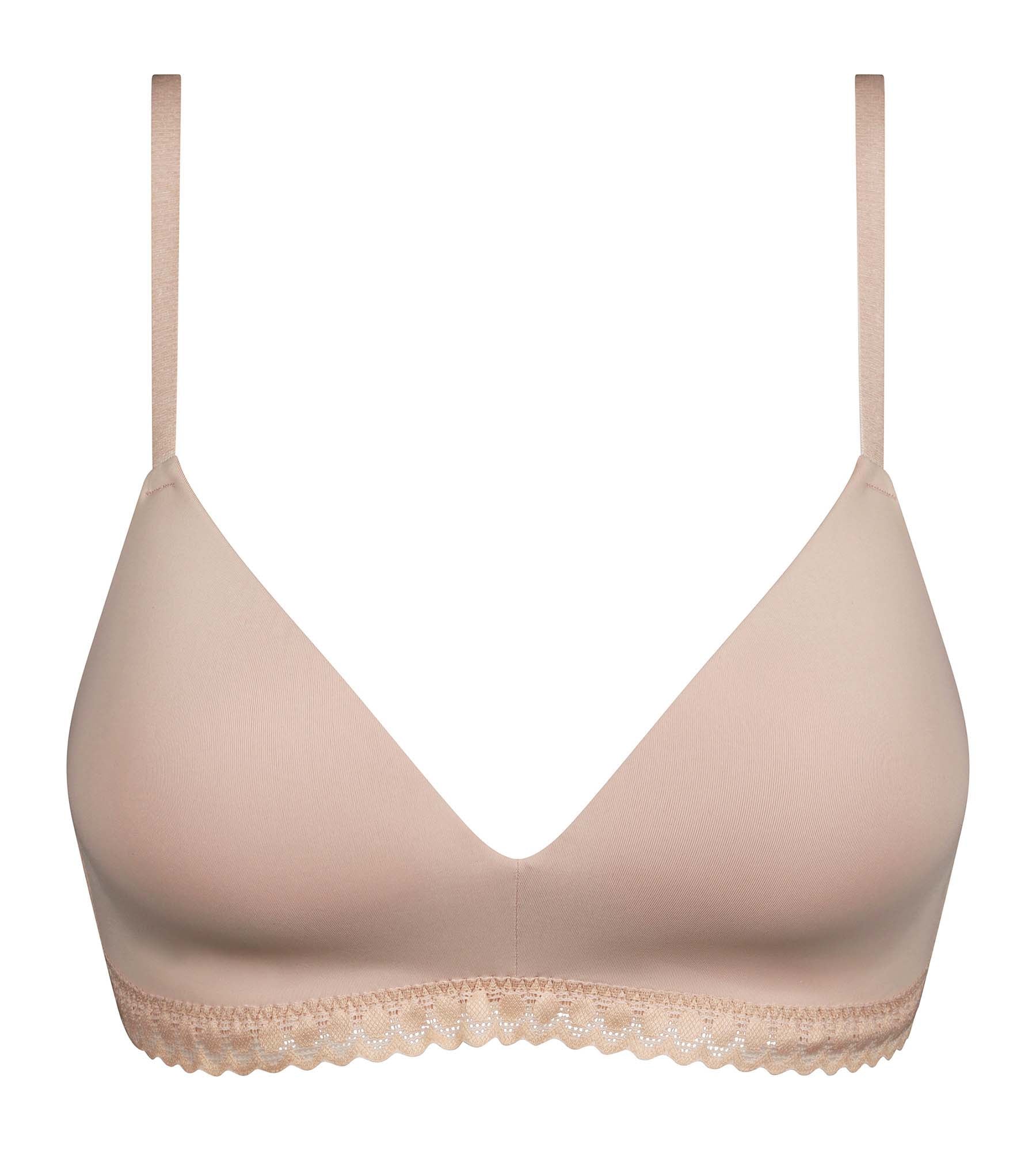 DIM Hautfarbener Padded Triangel-BH ohne Bügel – Daily Micro