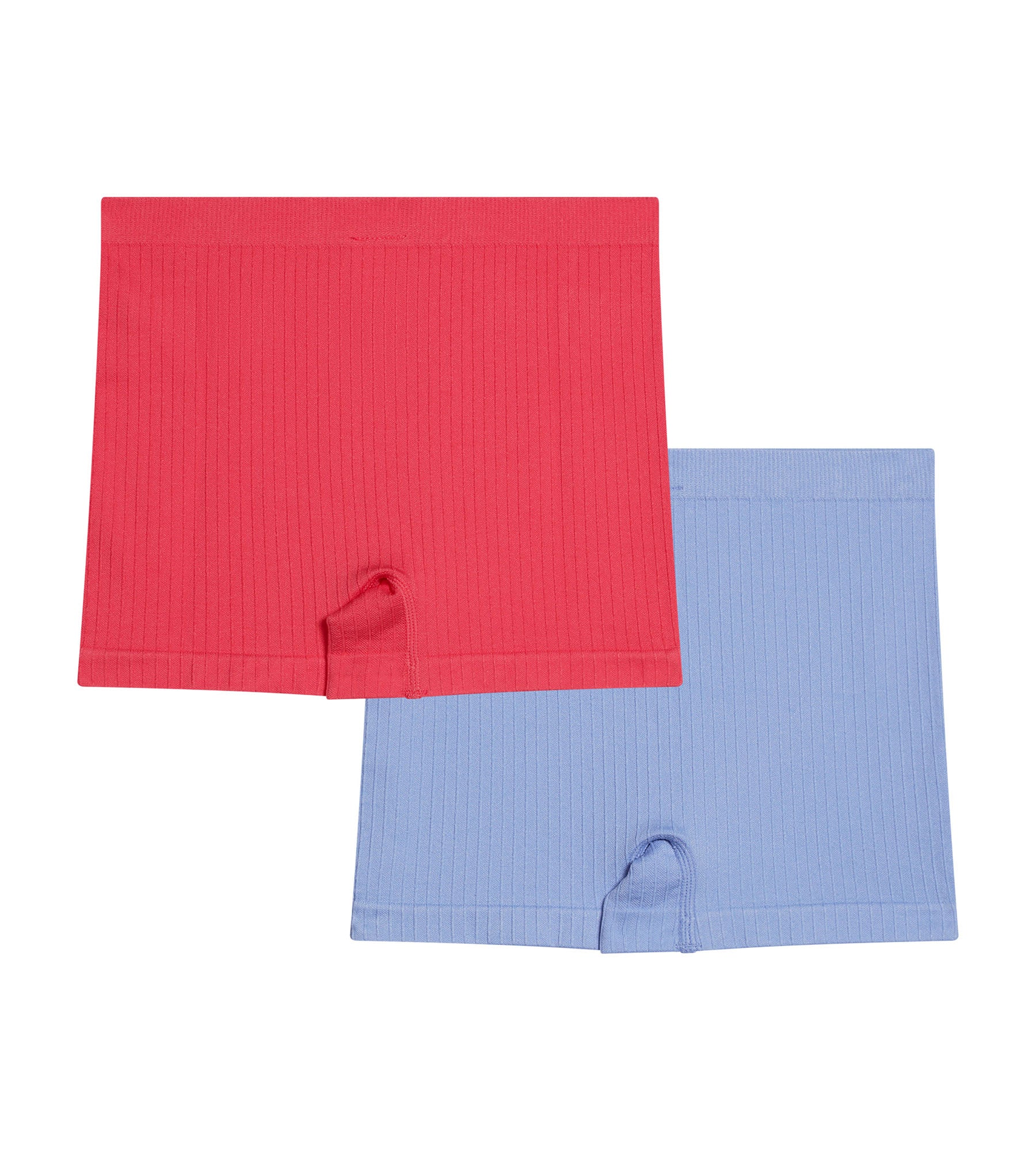 DIM 2er-Pack Mädchen-Boxershorts aus nathloser Mikrofaser in Distelblau und Rosa - Dim