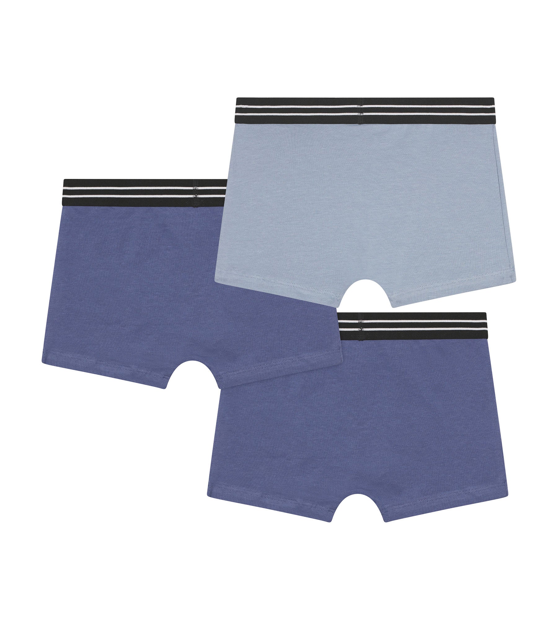 DIM 3er-Pack blaue/beige/rosa Boxershorts aus Stretch-Baumwolle – Les Pockets EcoDIM