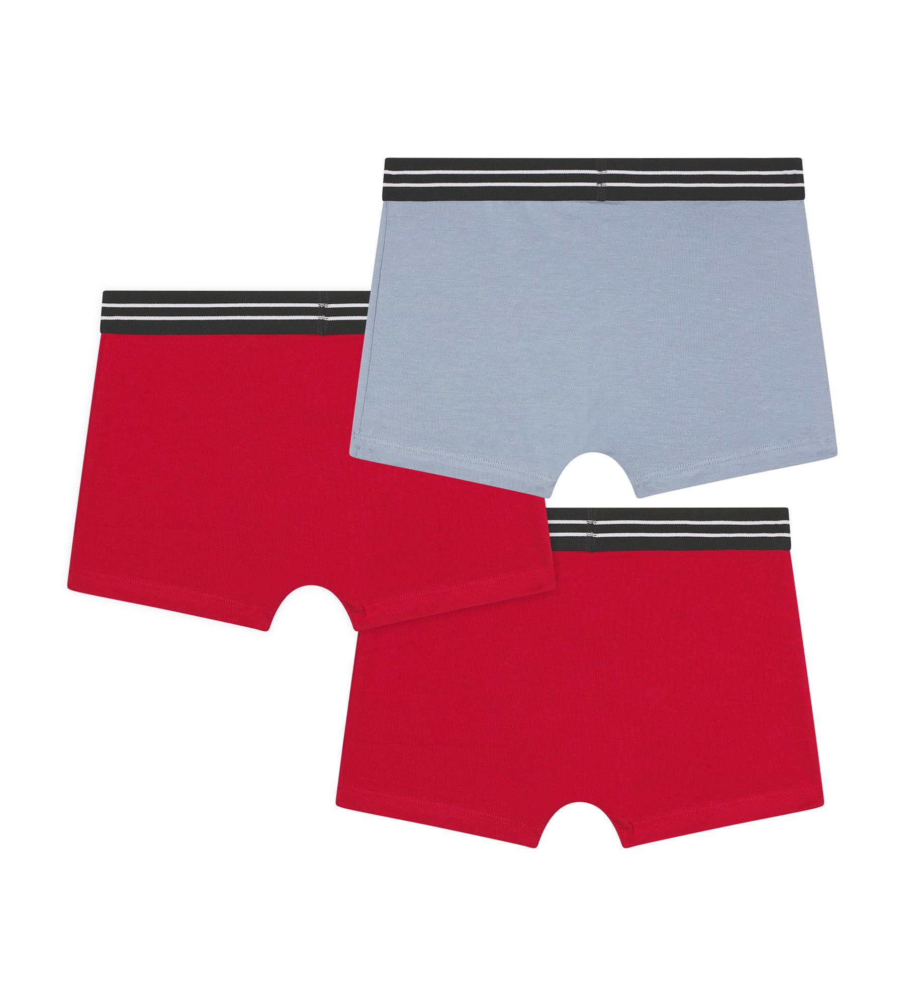 DIM 3er-Pack blaue Boxershorts für Jungen aus Baumwolle mit Stretch – EcoDIM
