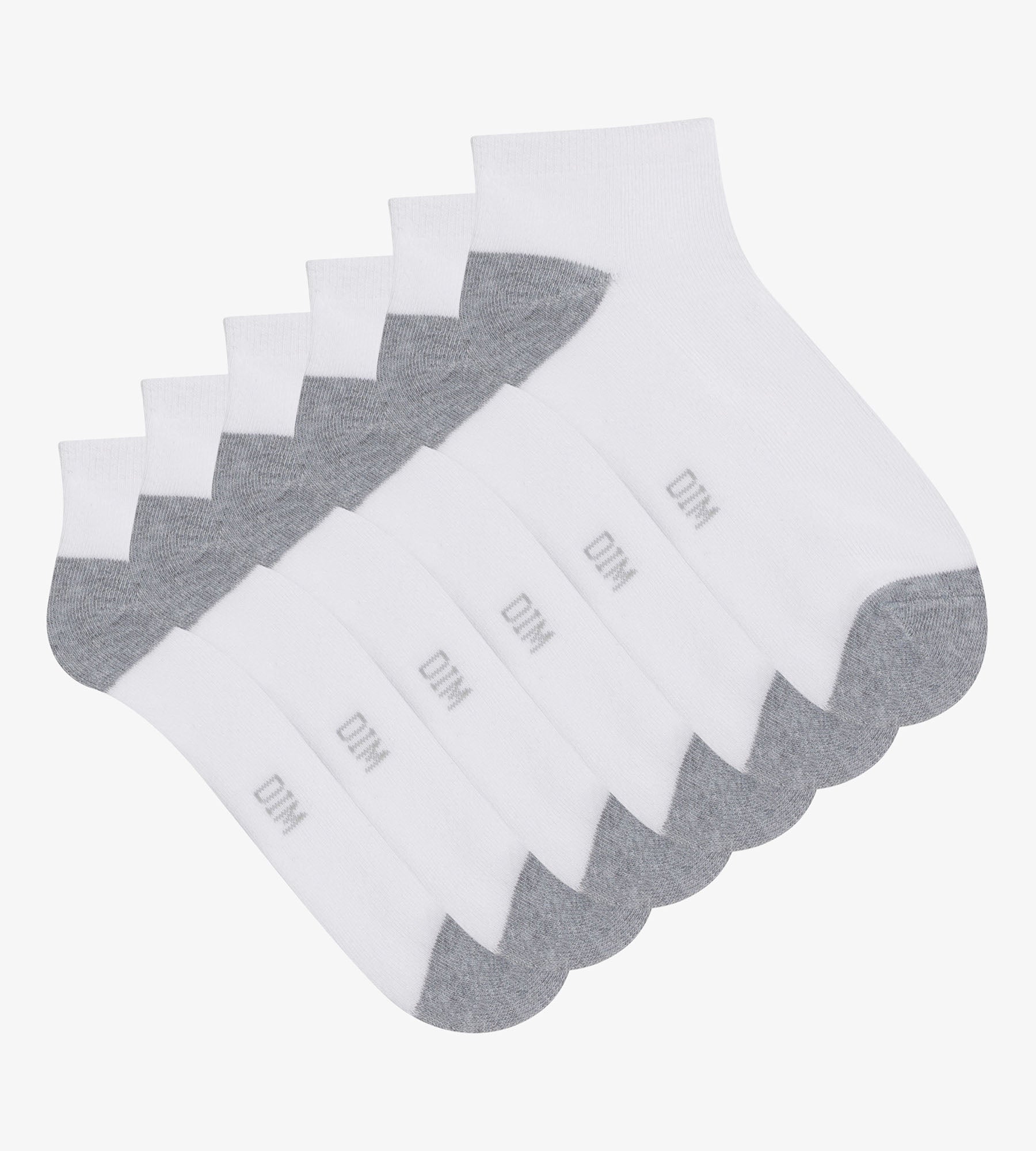 DIM 3er-Pack weiße/graue Socken aus Baumwolle – EcoDIM Sport
