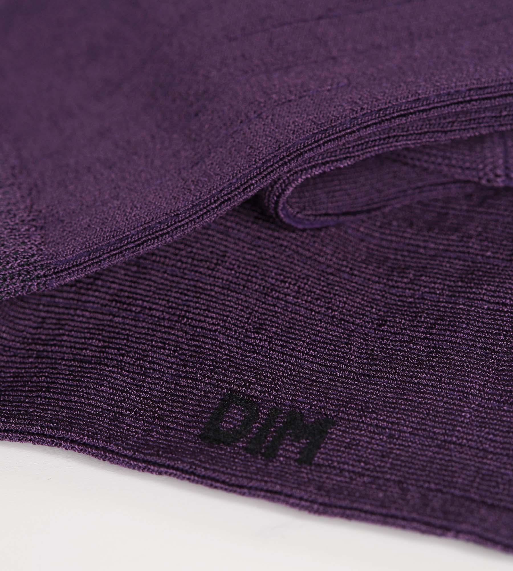 DIM Violette gerippte Damensocken aus satinierter Baumwolle - Dim Mode