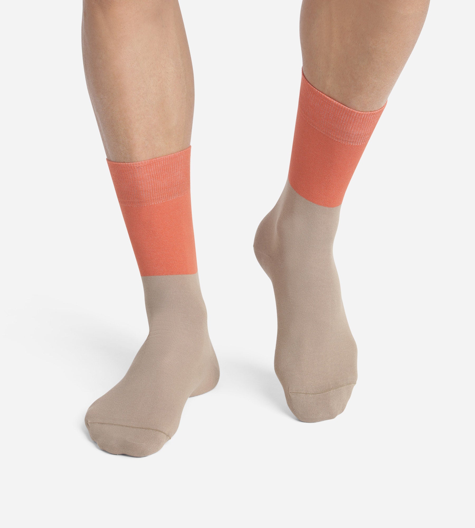 DIM Praline Herrensocken aus Baumwolle mit Colorblock-Effekt - Dim Mode