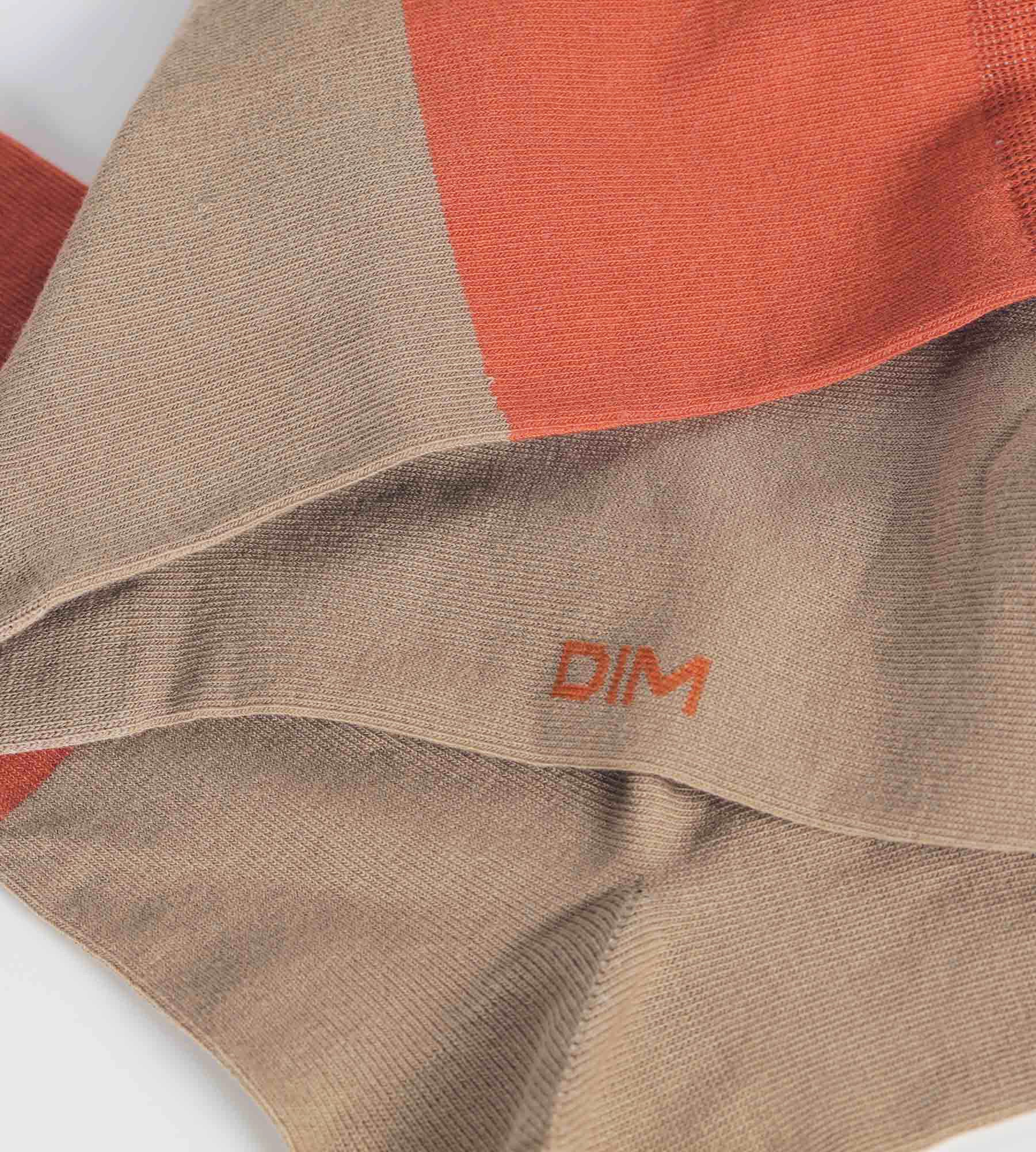 DIM Praline Herrensocken aus Baumwolle mit Colorblock-Effekt - Dim Mode