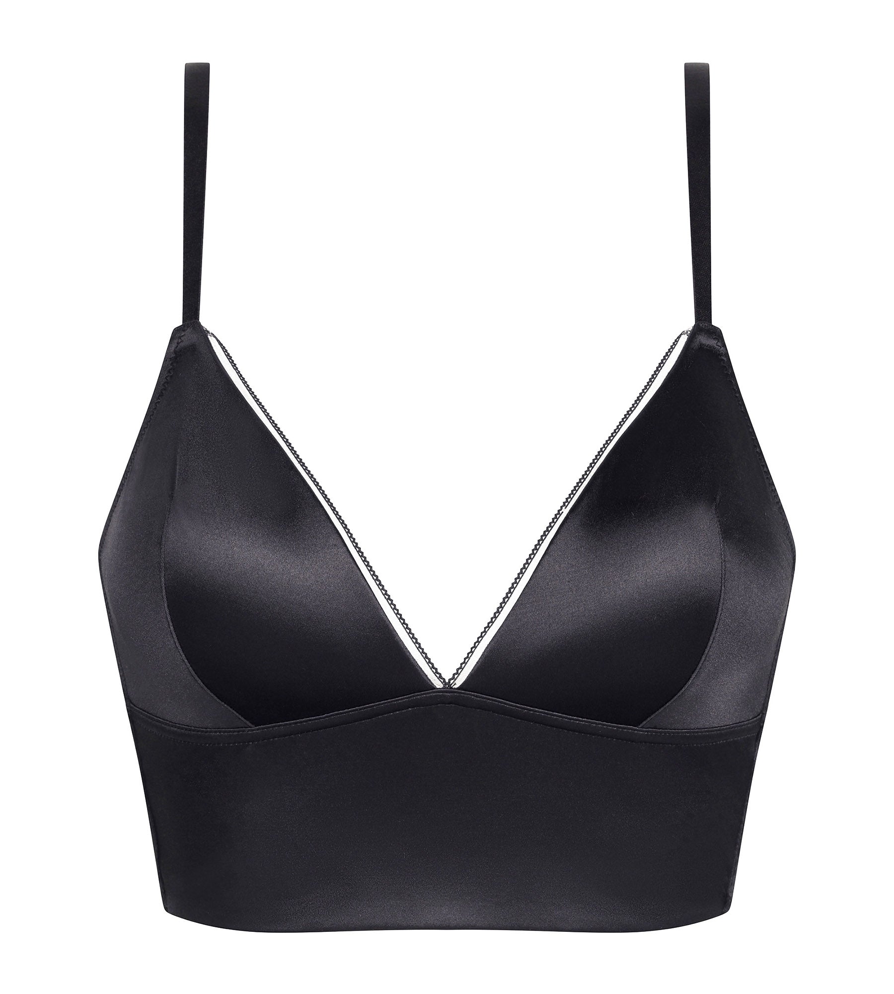 DIM Triangel-BH mit Push-up-Effekt aus satinierter Mikrofaser in Granitgrau - Dim Chéri