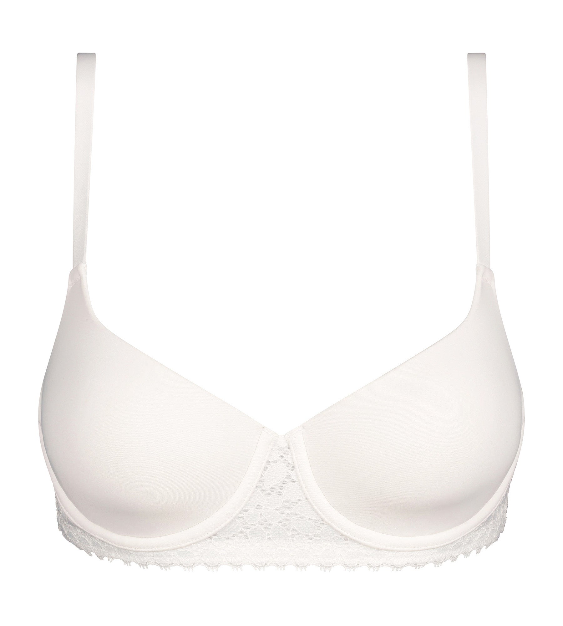 DIM Weißer Körbchen-BH aus Mikrofaser – Daily Dentelle
