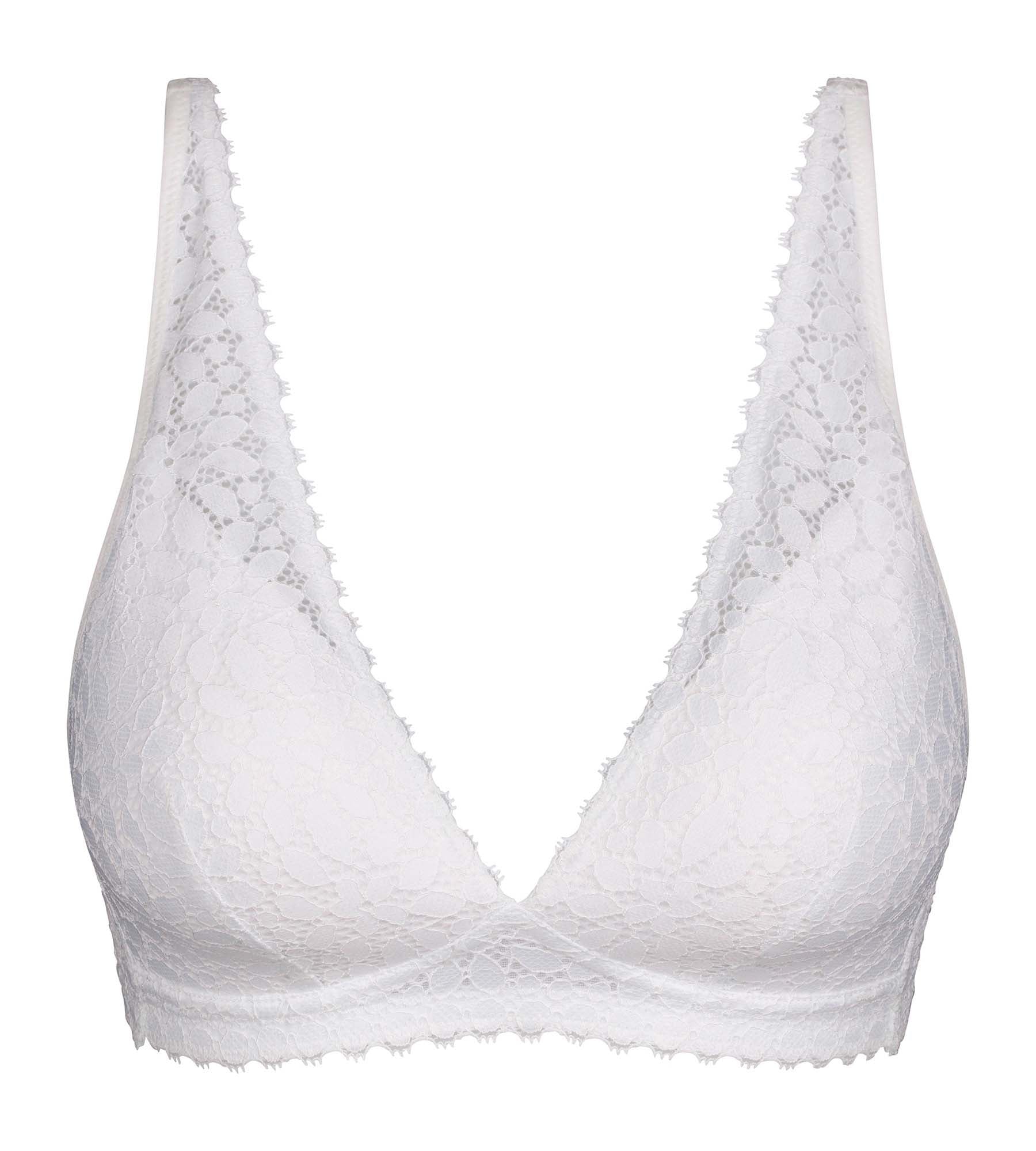 DIM Weißer Triangel-BH mit Schaumstoffeinlage aus Mikrofaser – Daily Dentelle