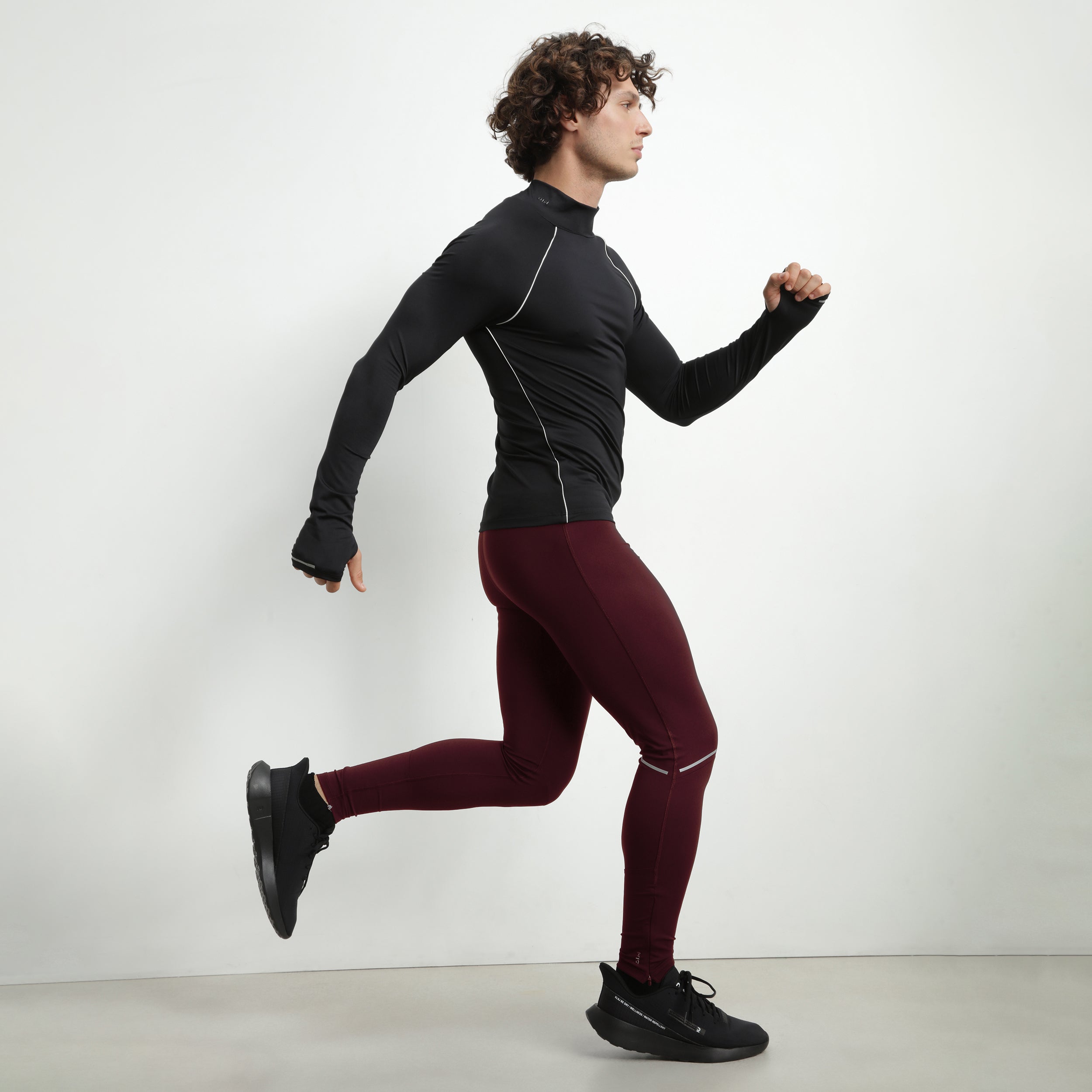 DIM Dim Move verstellbare Sportleggings für Herren aus Mikrofaser in Bordeaux