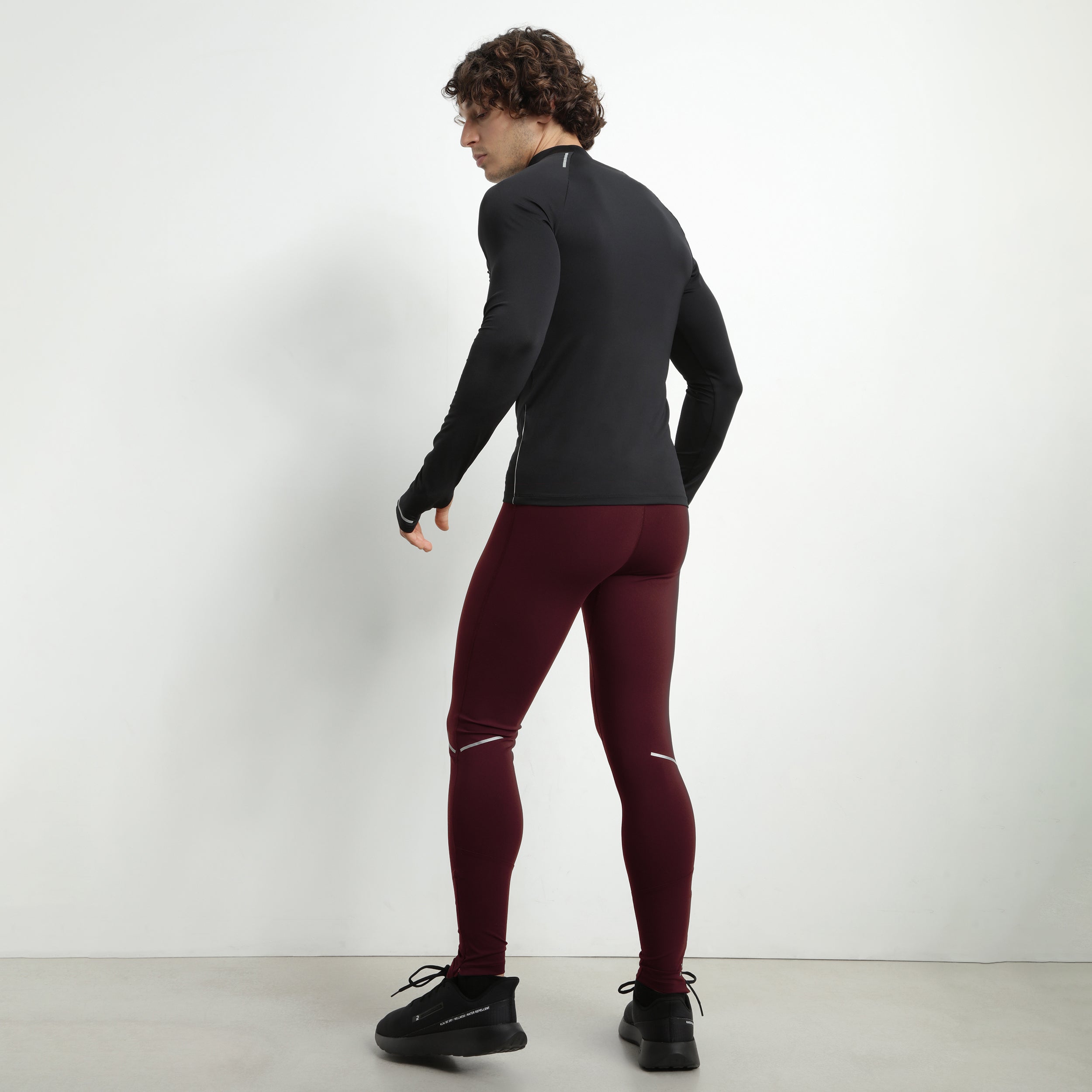 DIM Dim Move verstellbare Sportleggings für Herren aus Mikrofaser in Bordeaux