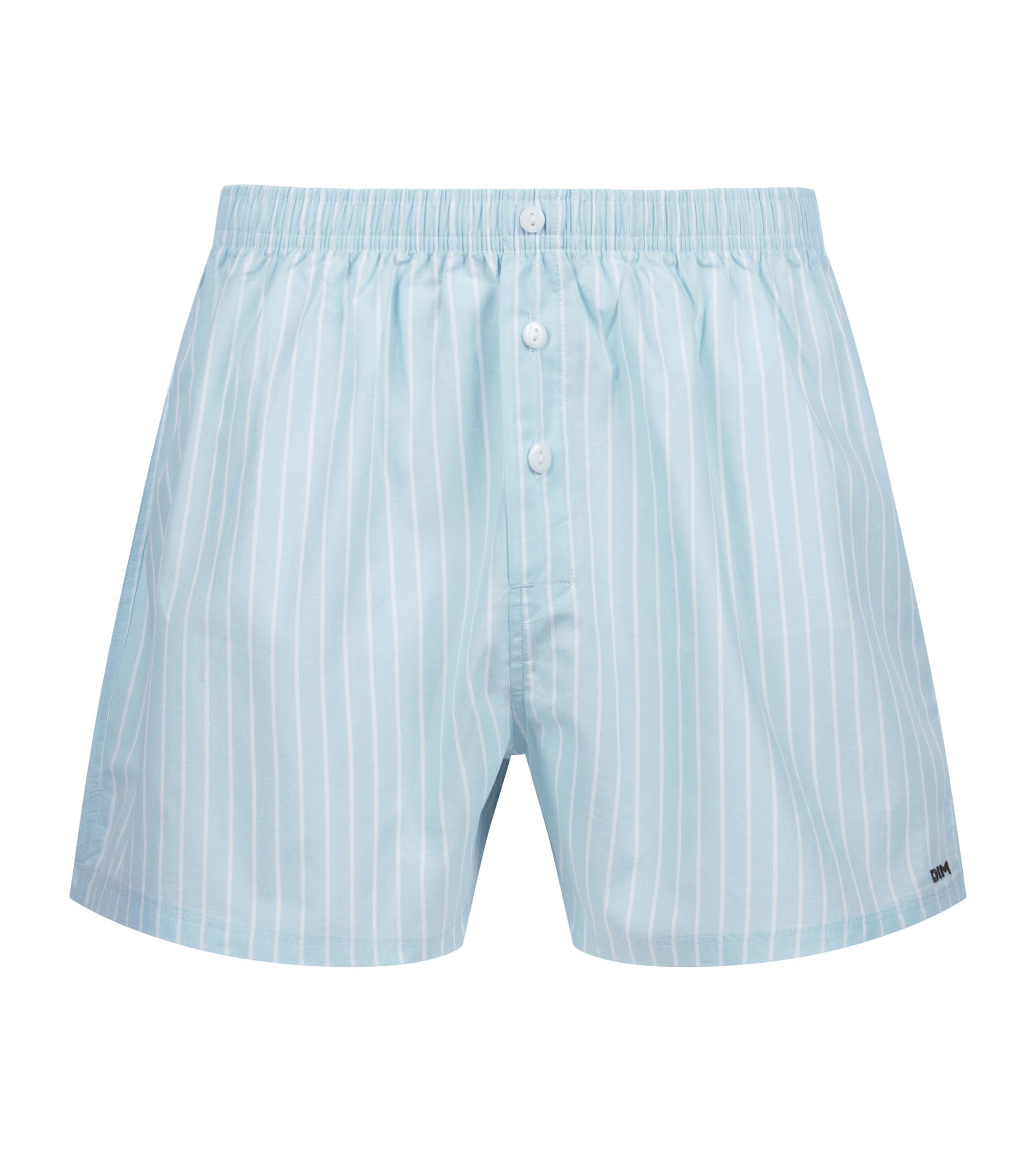 DIM Unisex-Pyjama-Shorts aus gestreiftem blauen Baumwollstoff