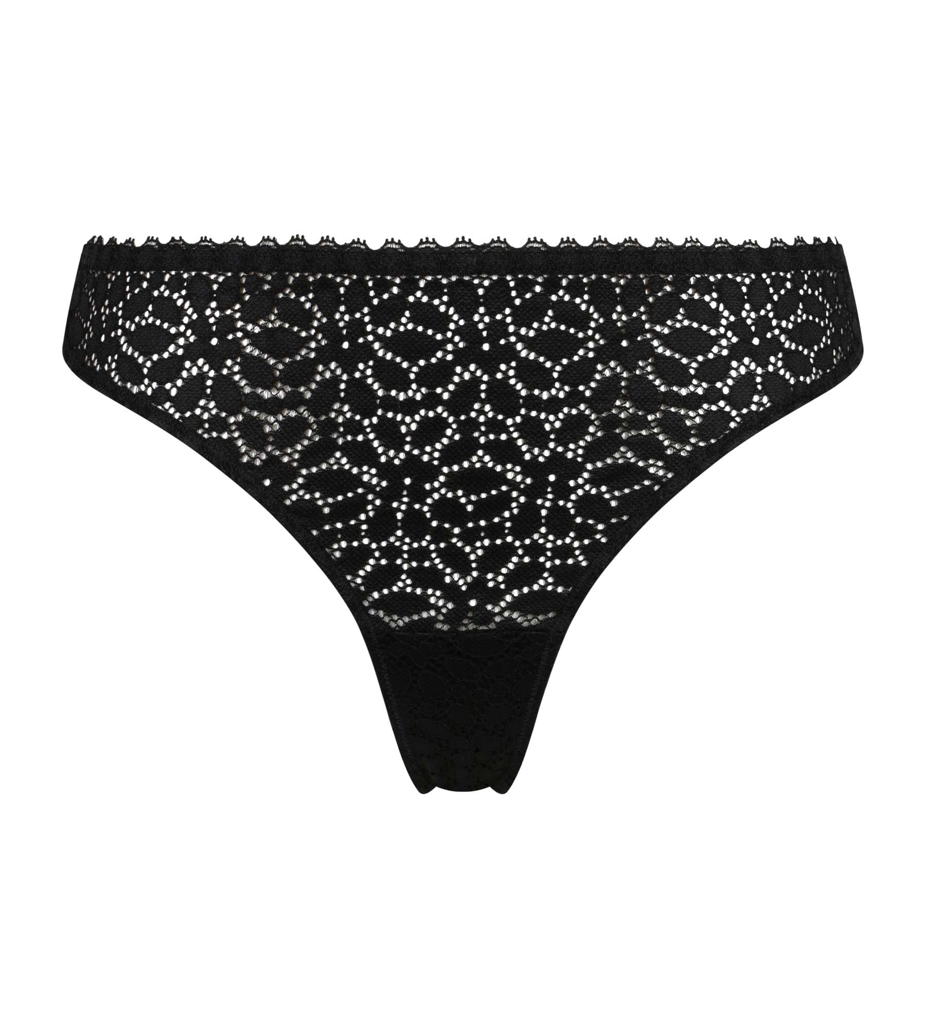 DIM Tanga Frau Schwarz Dim Daily Spitze