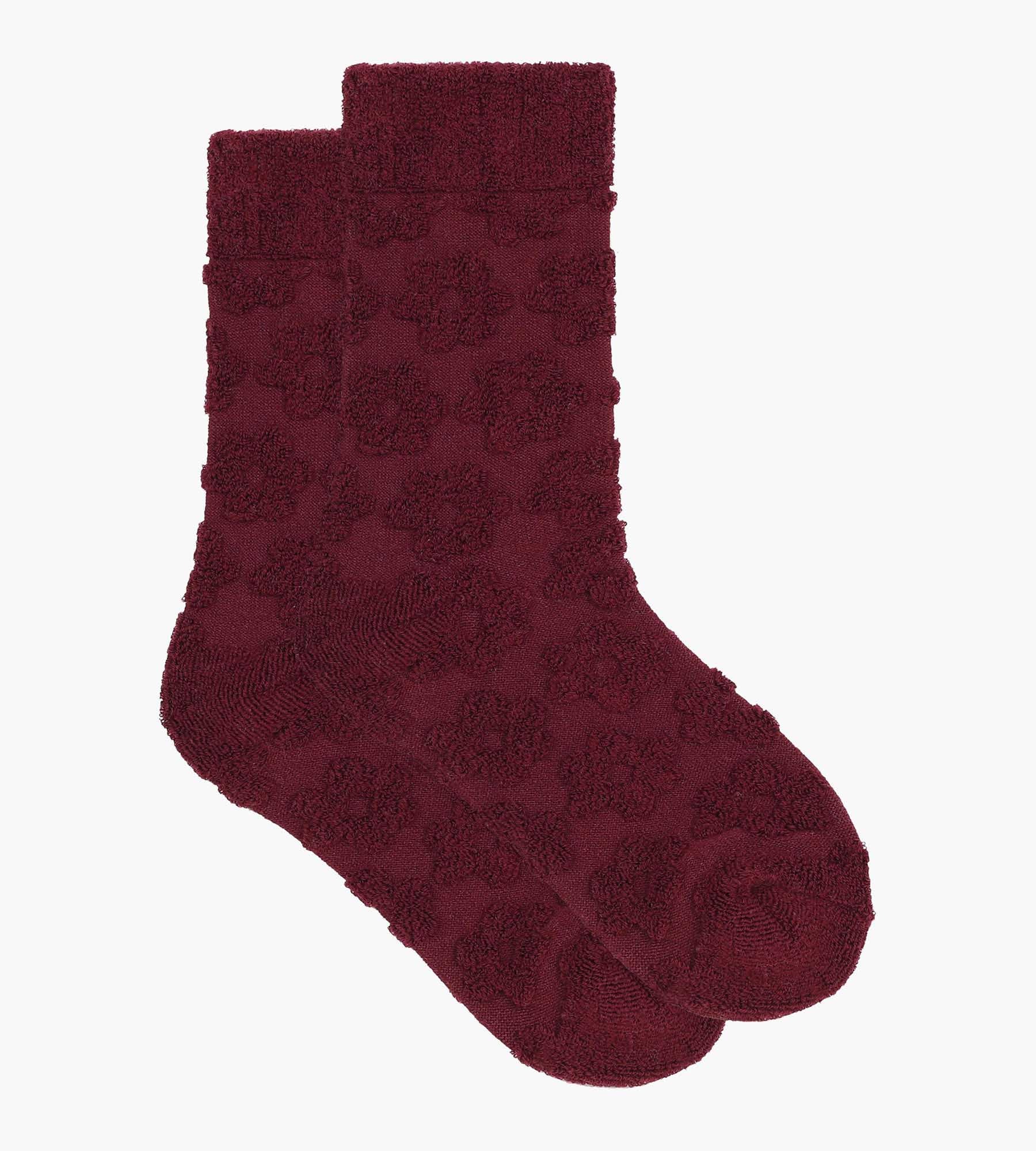 DIM Damensocken aus Frottee Feige mit Blumen Dim Mode