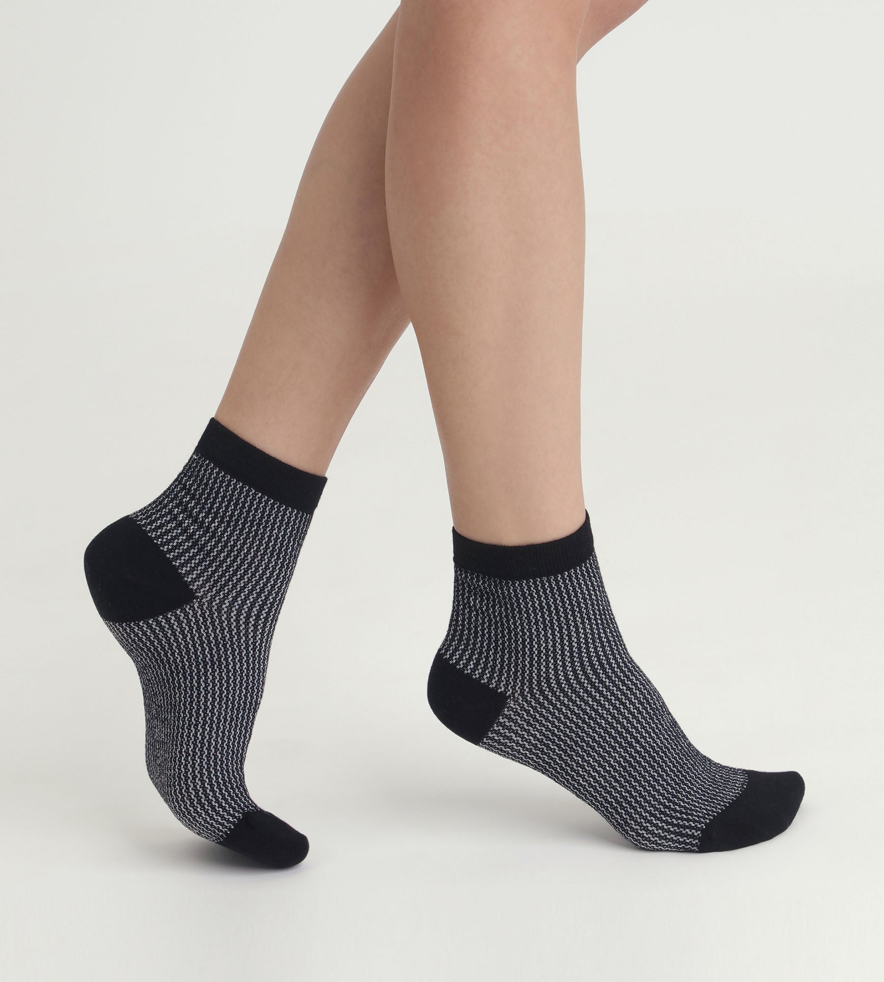 DIM Socken für Frauen Schwarz und Lurex Silber Dim Mode