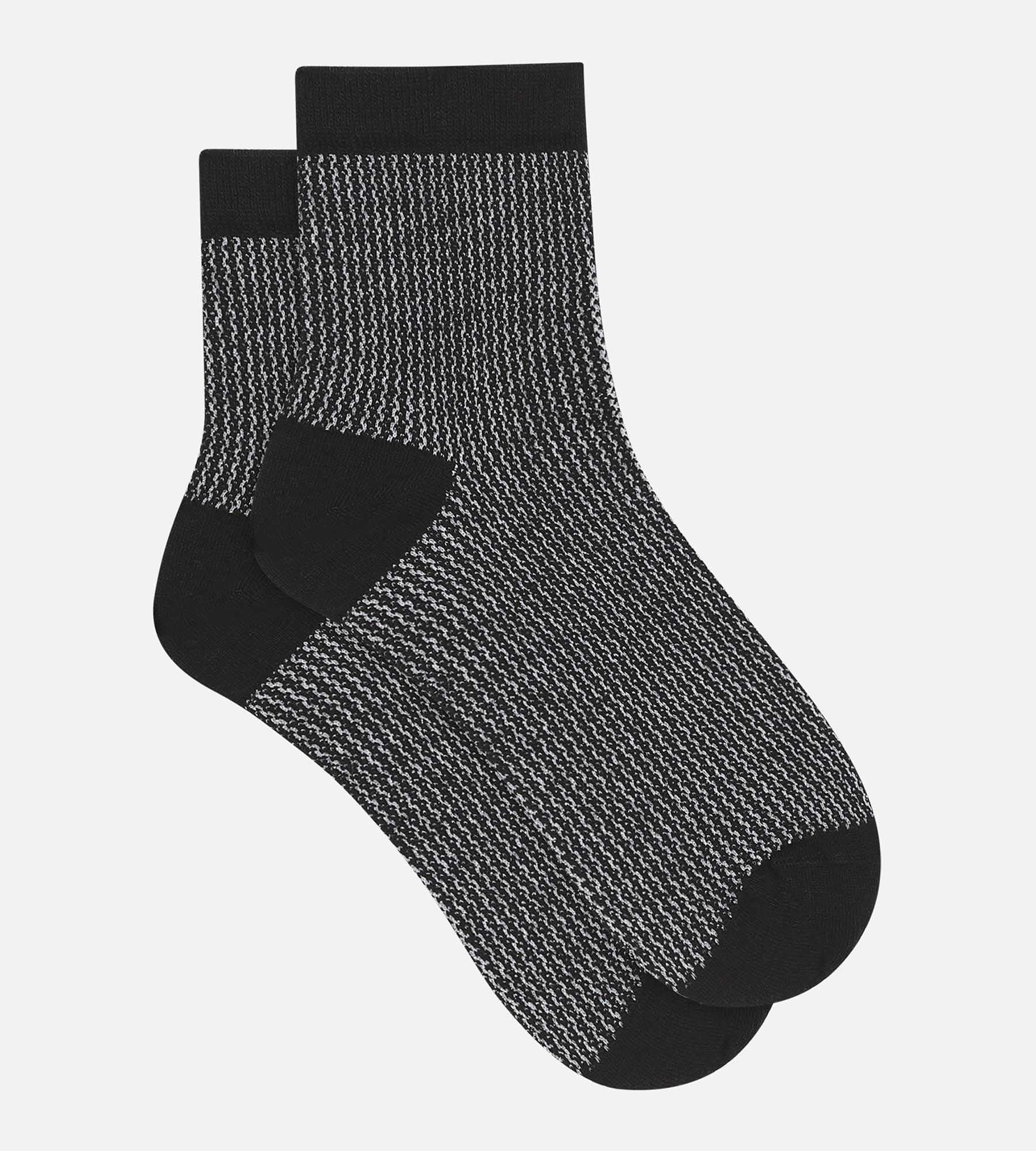 DIM Socken für Frauen Schwarz und Lurex Silber Dim Mode