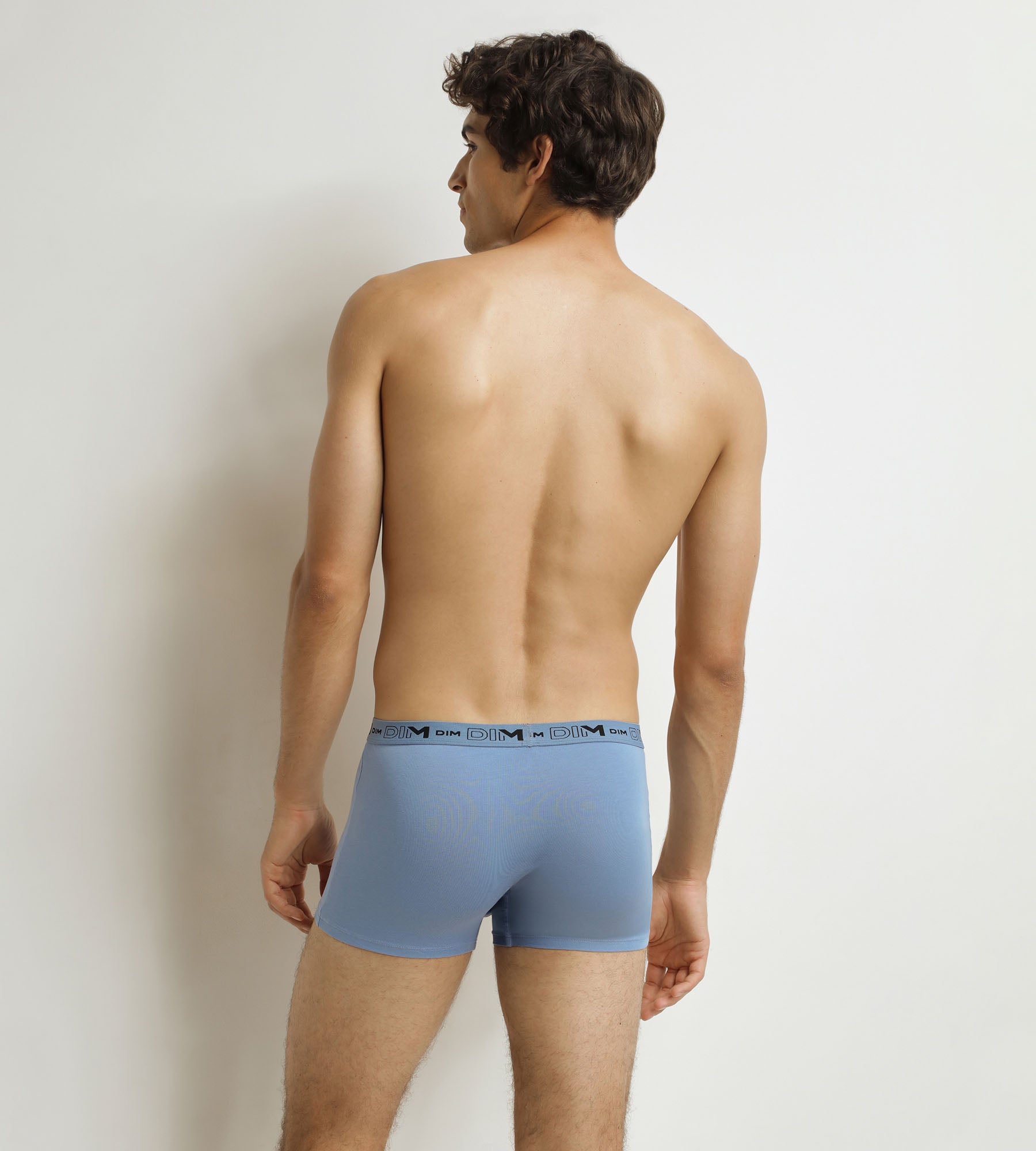 DIM 3er-Pack Boxershorts für Männer Grau Blau Schwarz Baumwolle Stretch Bio