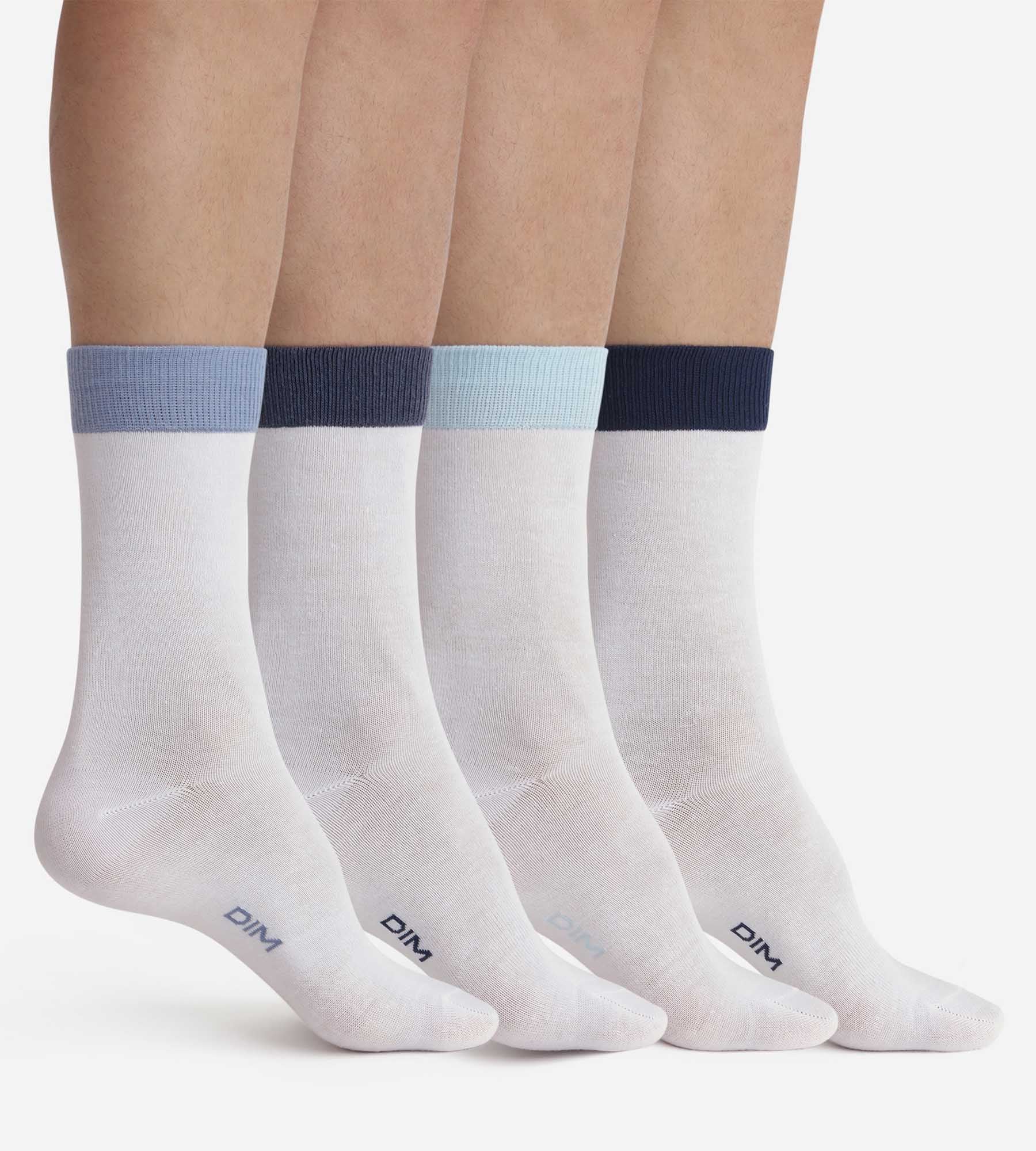 DIM 4 Paar Herrensocken Weiß EcoDim Mode