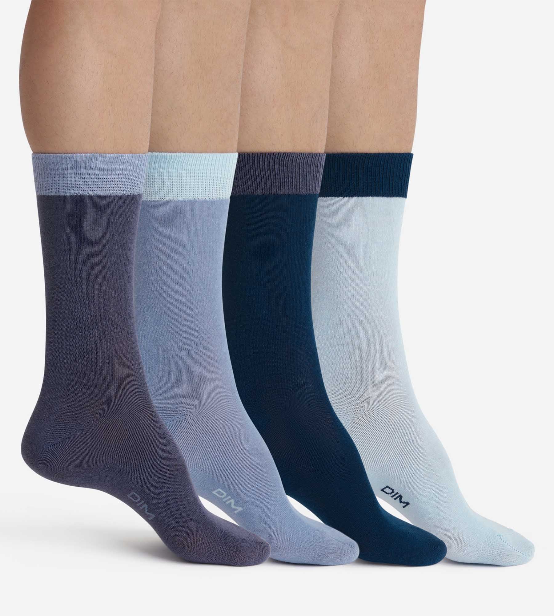 DIM 4 Paar Herrensocken Blau EcoDim Mode