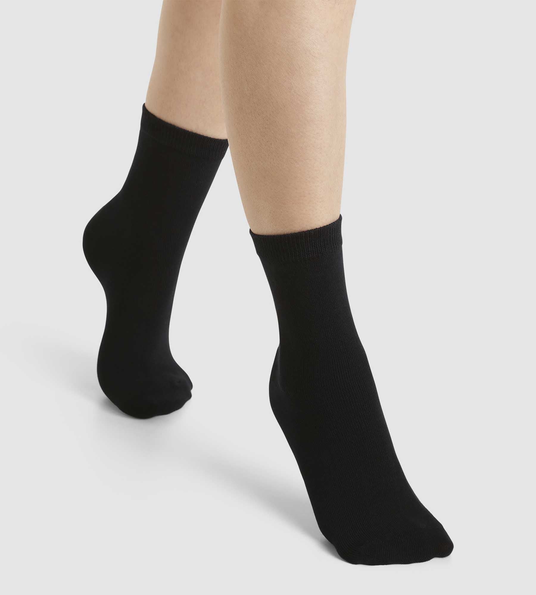 DIM Schwarze warme Socken Kinder Thermo Fleece