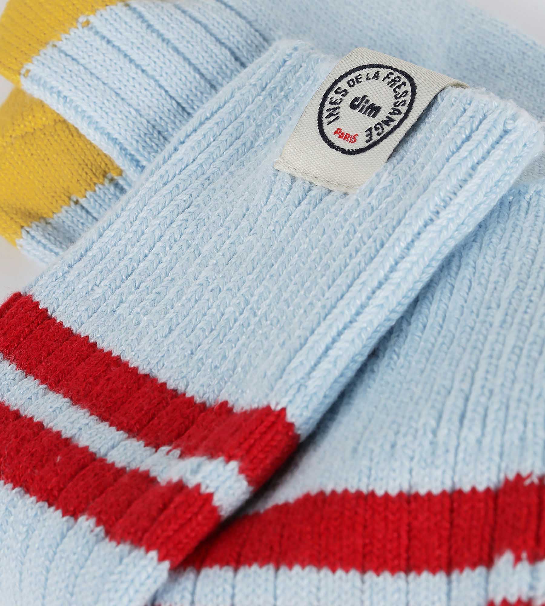 DIM Hohe Socken für Frauen colorblock Blau Dim x Ines de La Fressange