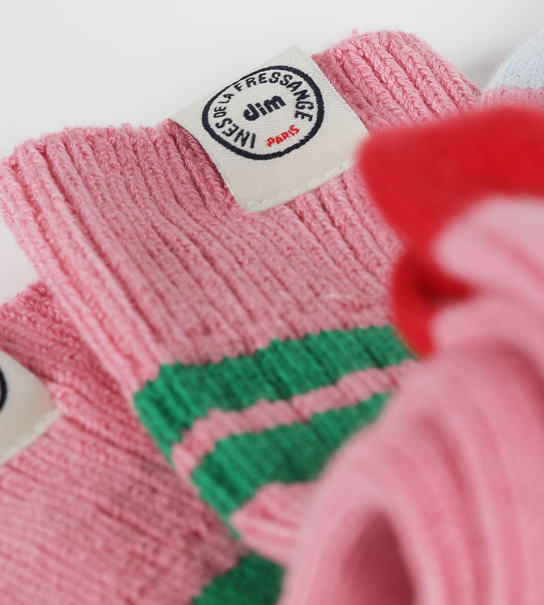 DIM Hohe Socken Frau colorblock Rose Dim x Ines de La Fressange