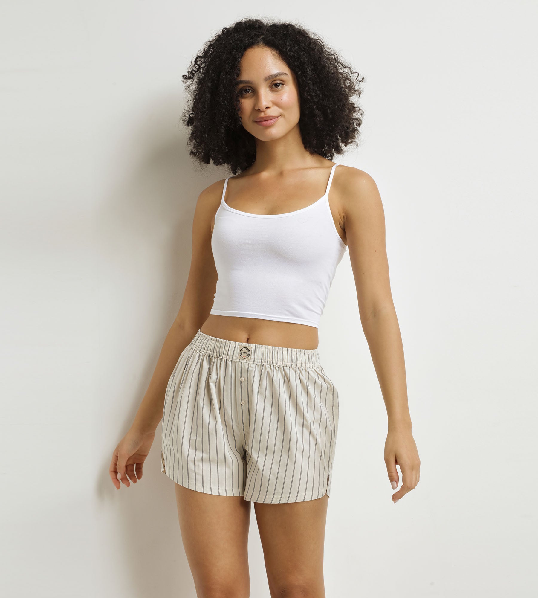 DIM Gestreifte Damen-Unterhose Grau Dim x Ines de La Fressange