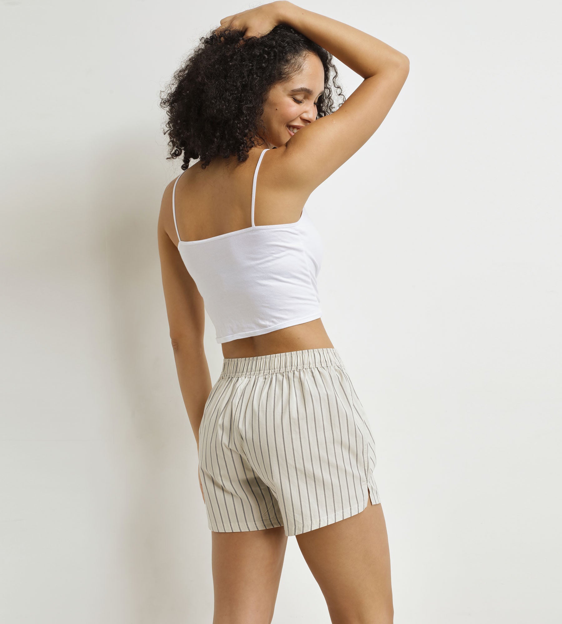 DIM Gestreifte Damen-Unterhose Grau Dim x Ines de La Fressange
