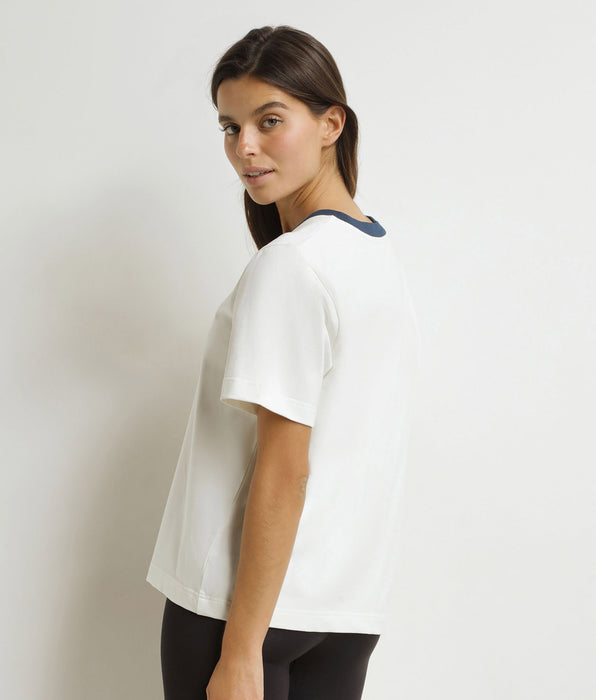 DIM T-Shirt Frau Nacre Bleu Dim x Ines de La Fressange