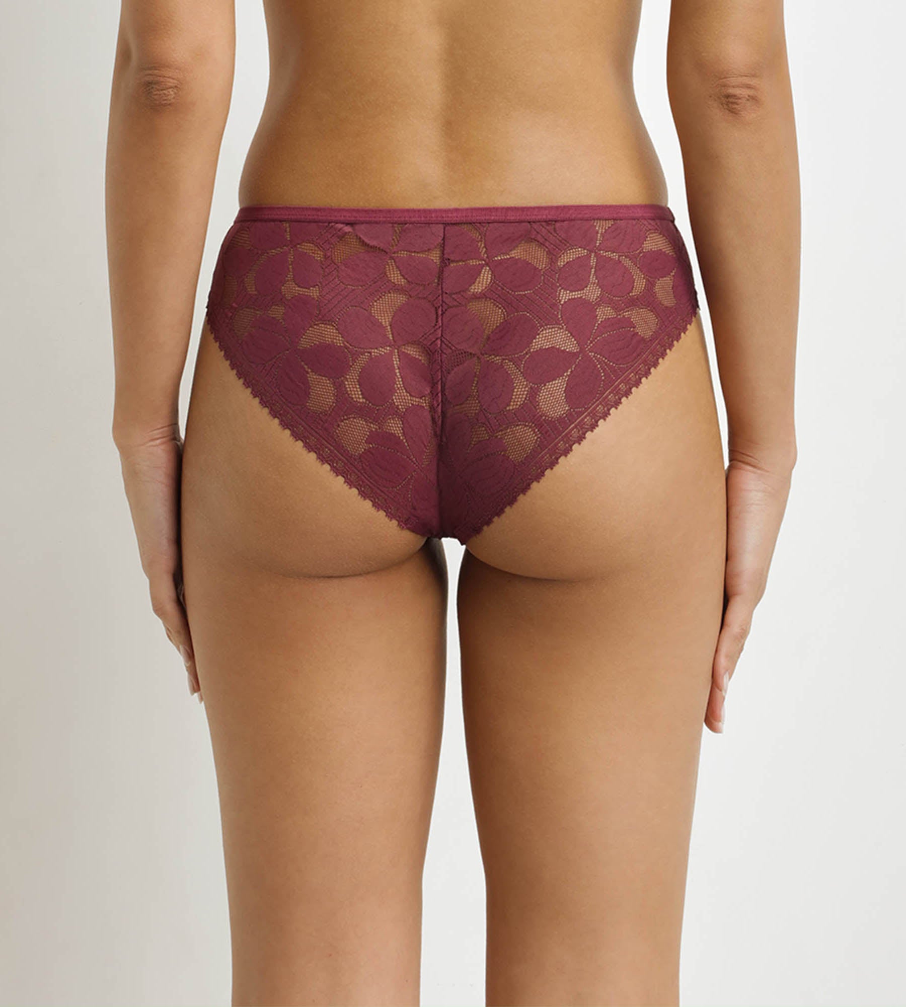 DIM Slip, Damen, halbtransparent Feige Art Flowers