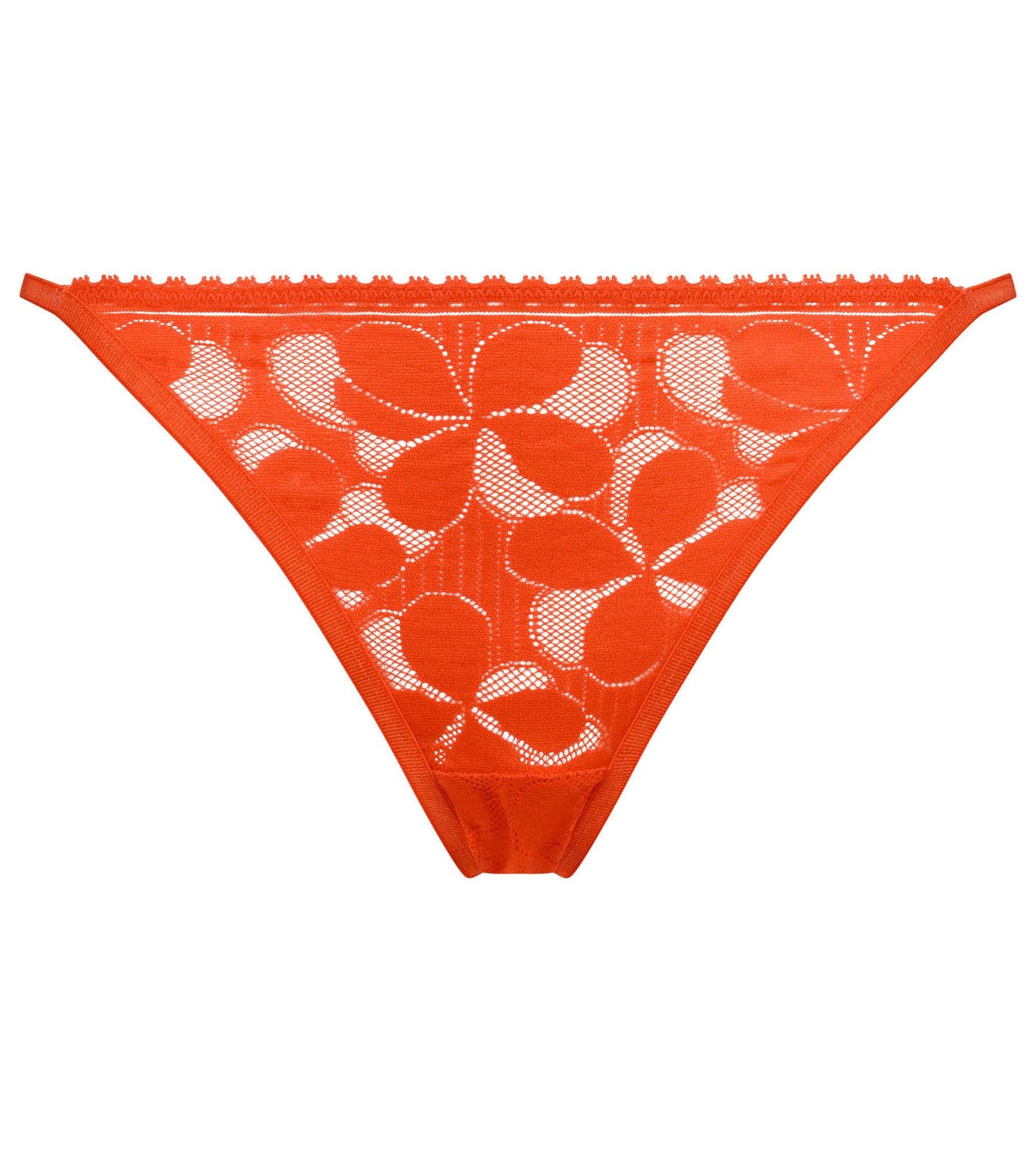 DIM Tanga Frau Orange Art Flowers