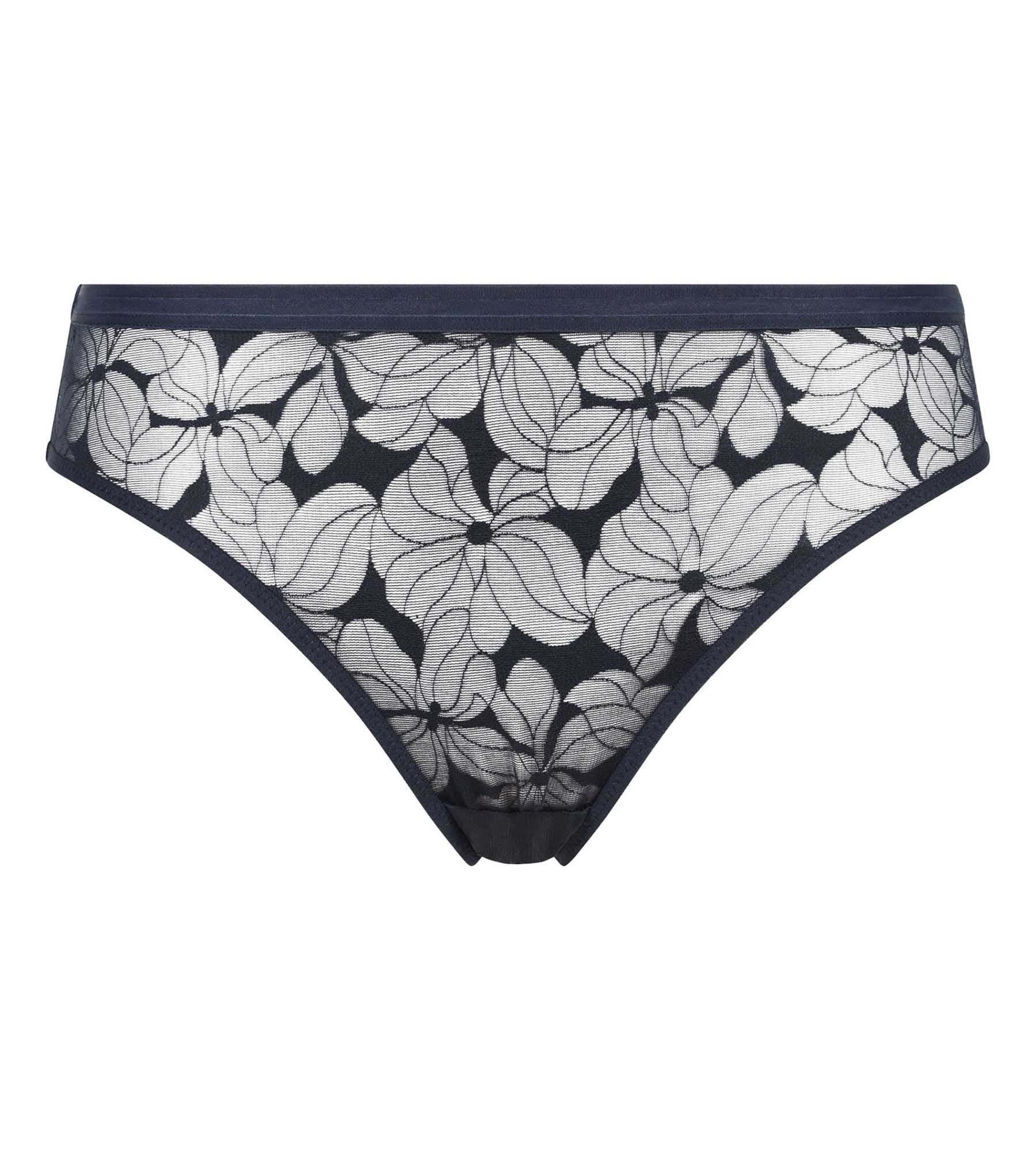 DIM Slip, Frau, Blau mit Blumen Dim Bloom