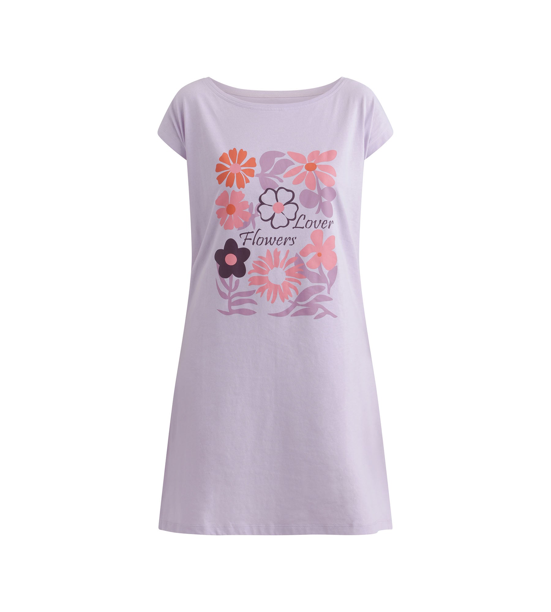 DIM Babydoll-Pyjama für Frauen Lila mit Blumen Don't Disturb