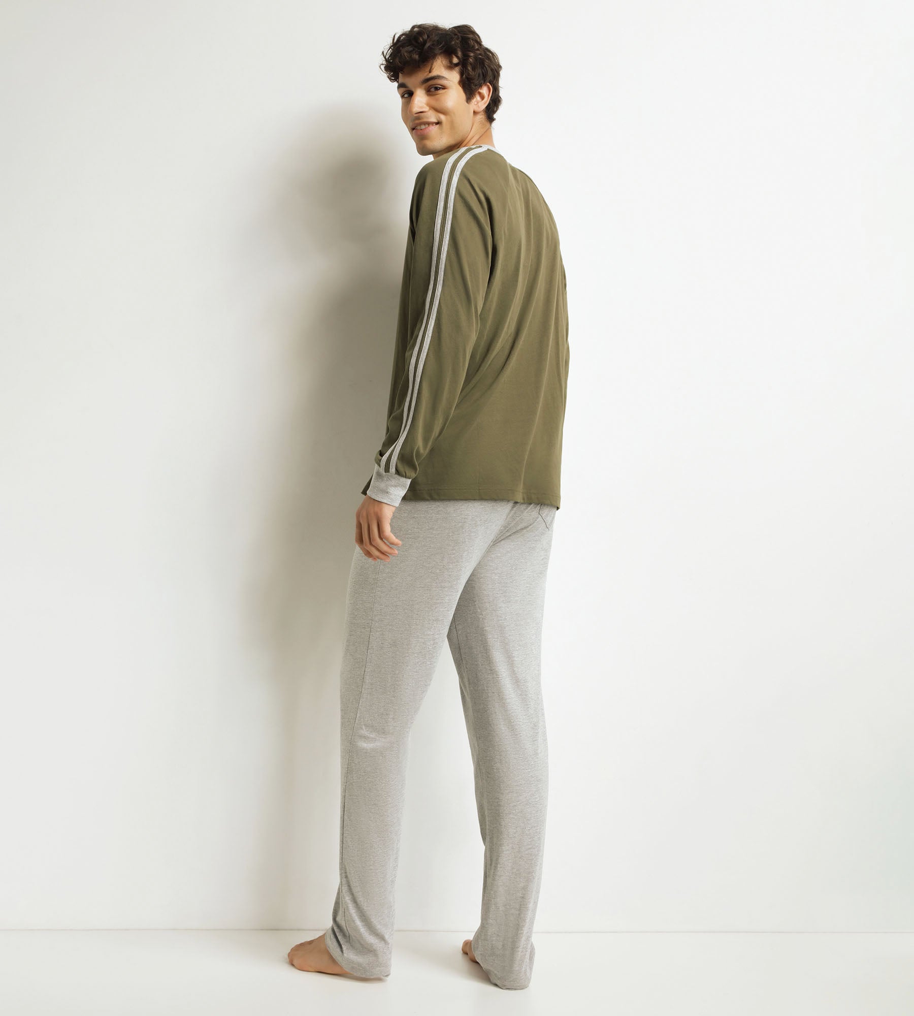 DIM Pyjama-Hosen-Set Mann Militär Dim Jersey