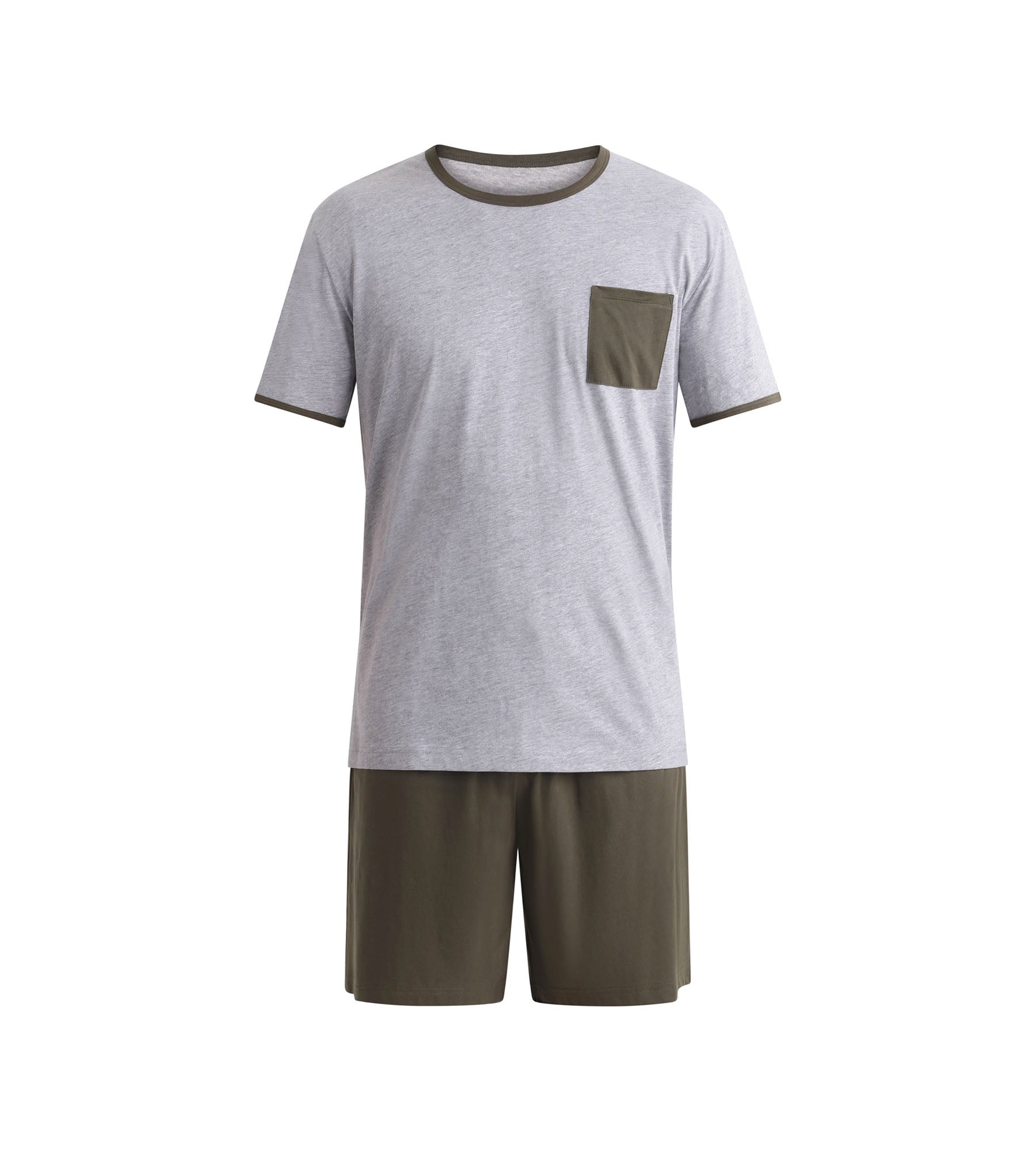 DIM Pyjama-Shorts für Männer Khaki Grau Dim Jersey
