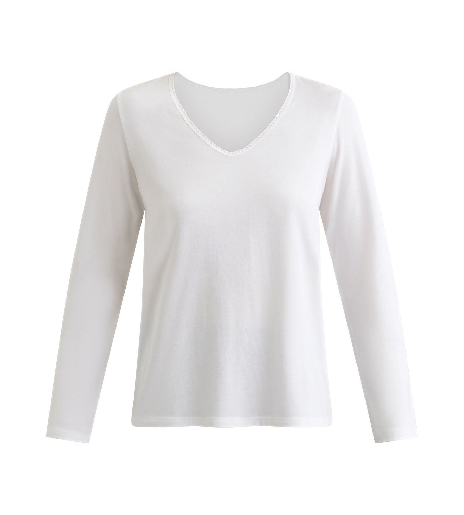 DIM T-Shirt, Damen, Langarm, aus Baumwolle Weiß Dim Thermal