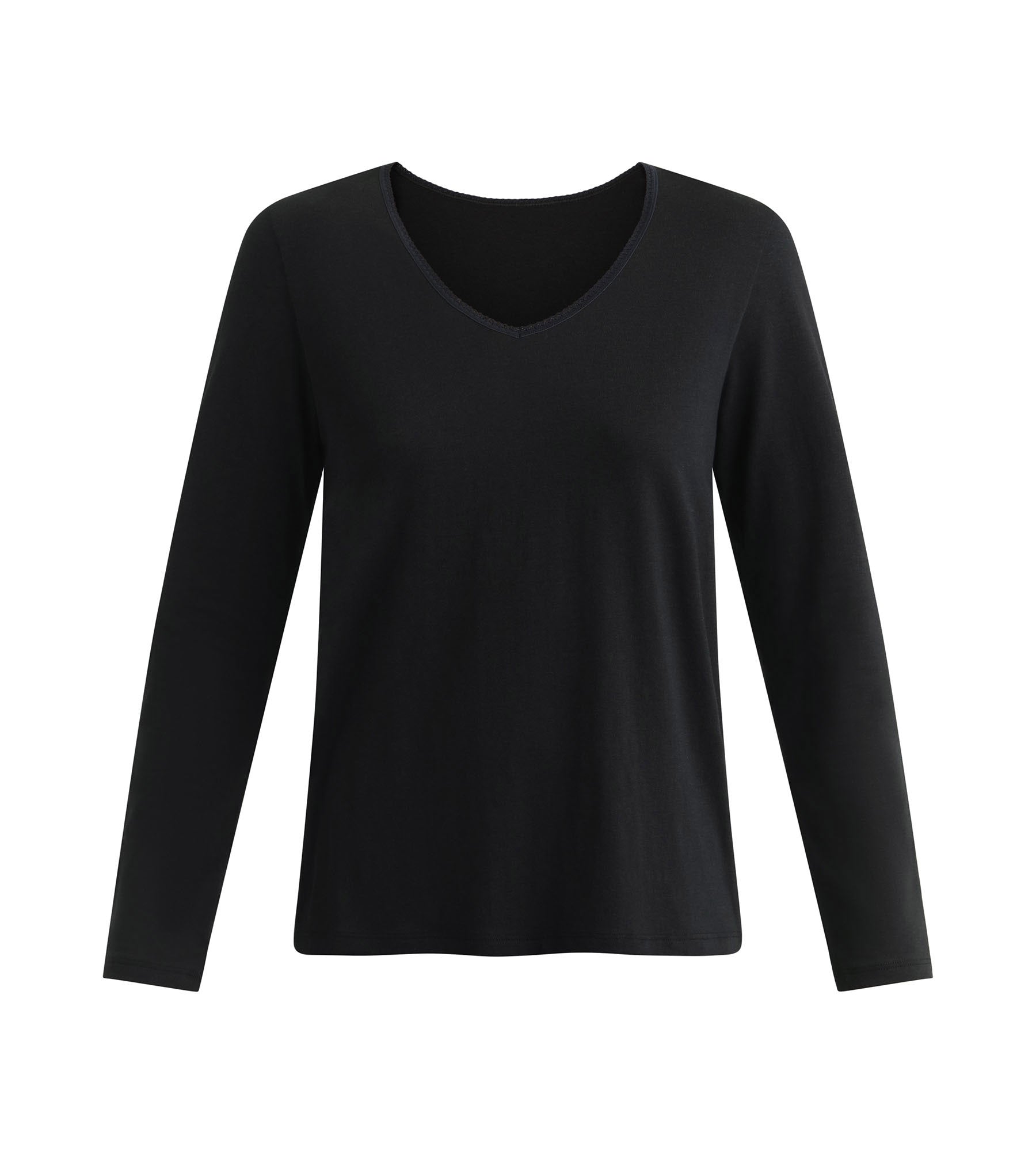 DIM T-Shirt, Damen, Langarm, aus Baumwolle Schwarz Dim Thermal